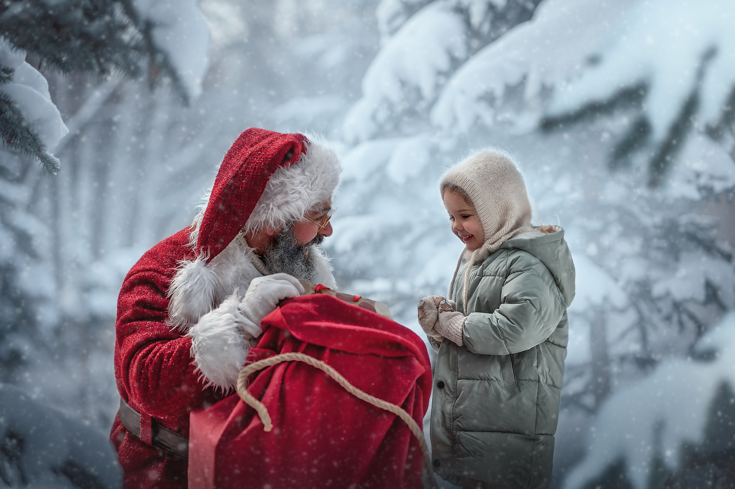 САНТА НА УЛИЦЕ. Семейный фотограф Екатеринбург Лора Мур