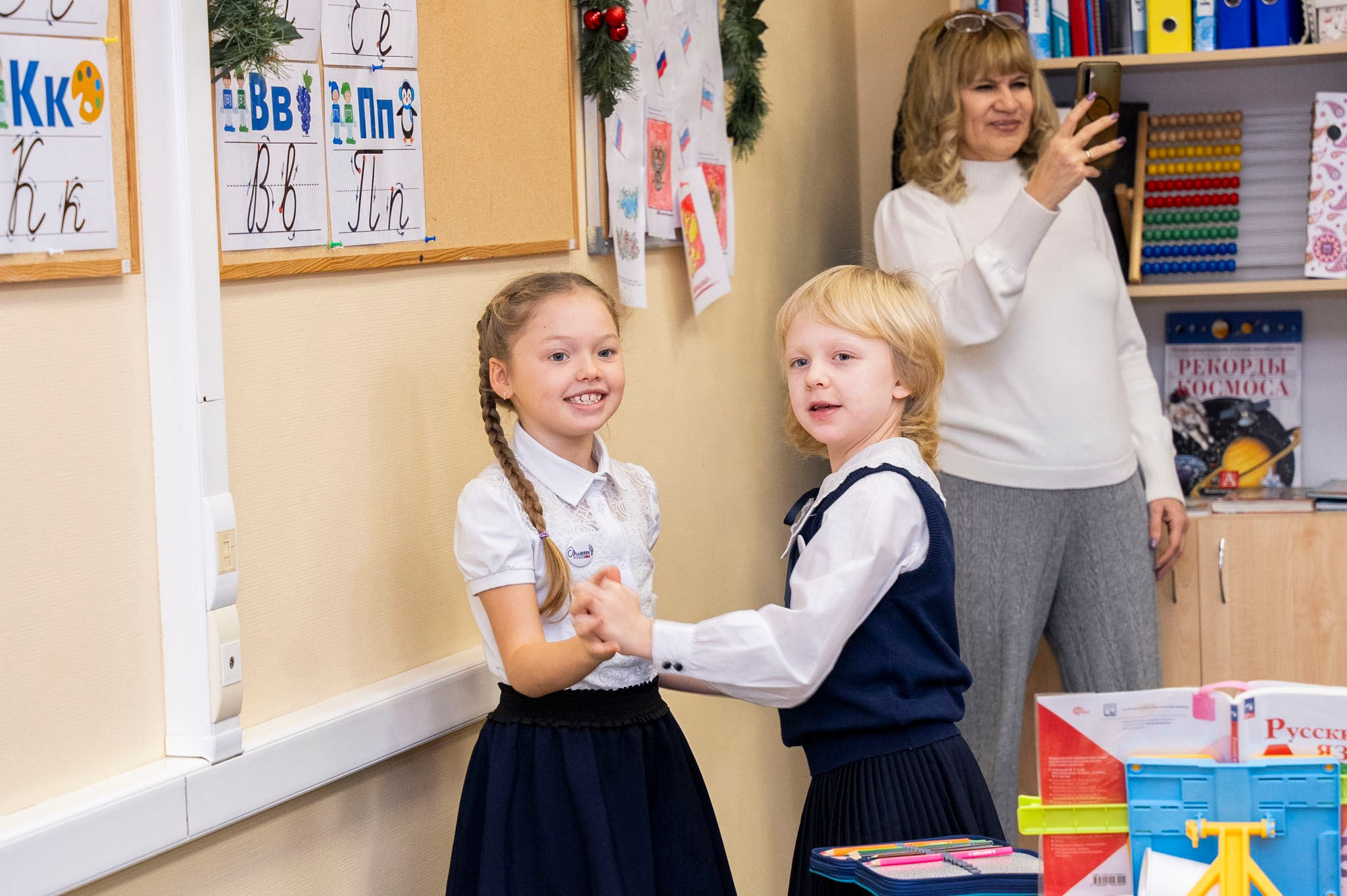 Открытый урок в 1 классе. Фотограф Юлия Попова