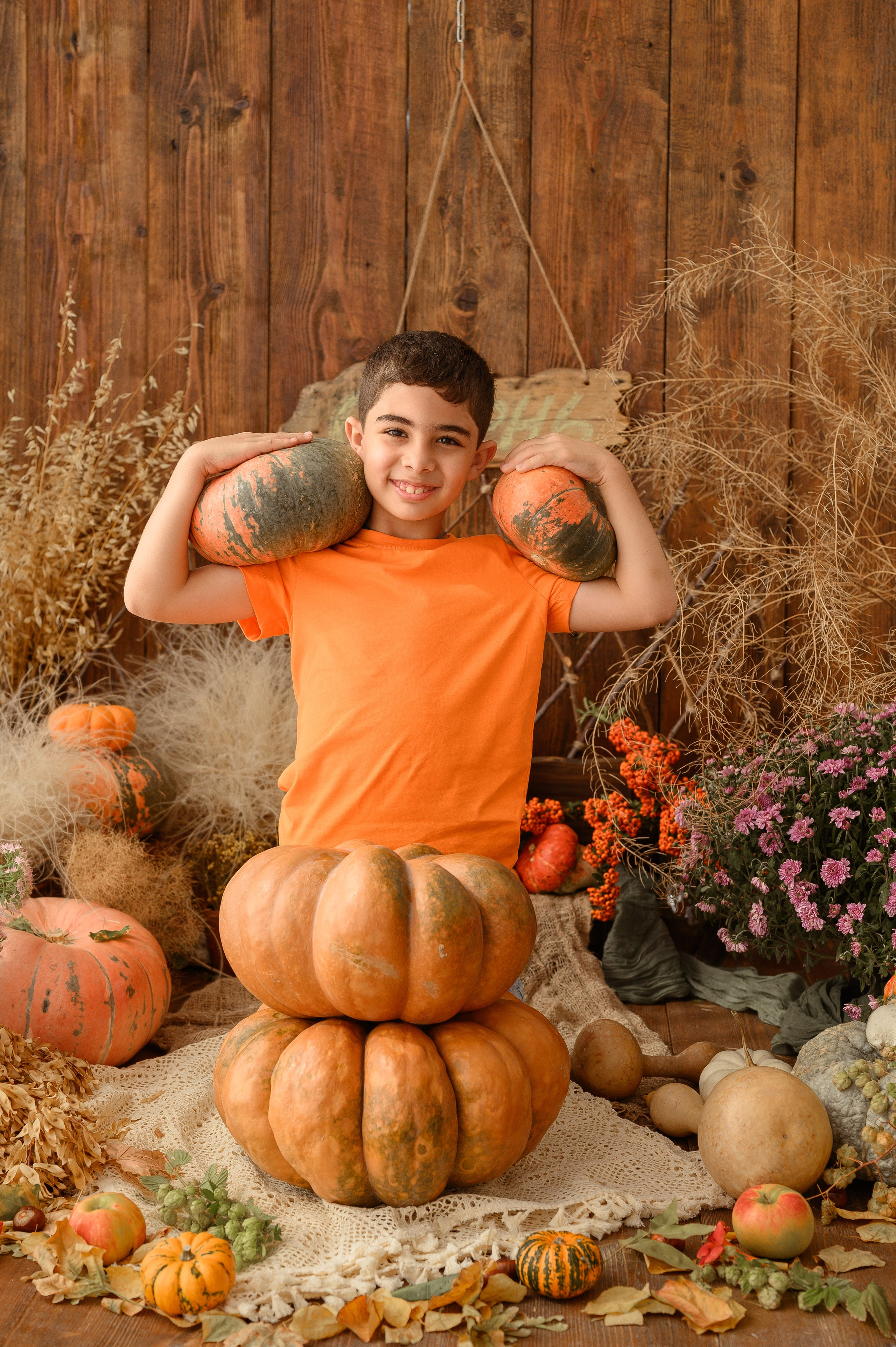 Еве годик. Тыквочки. Детский и семейный фотограф Ирина Гладких