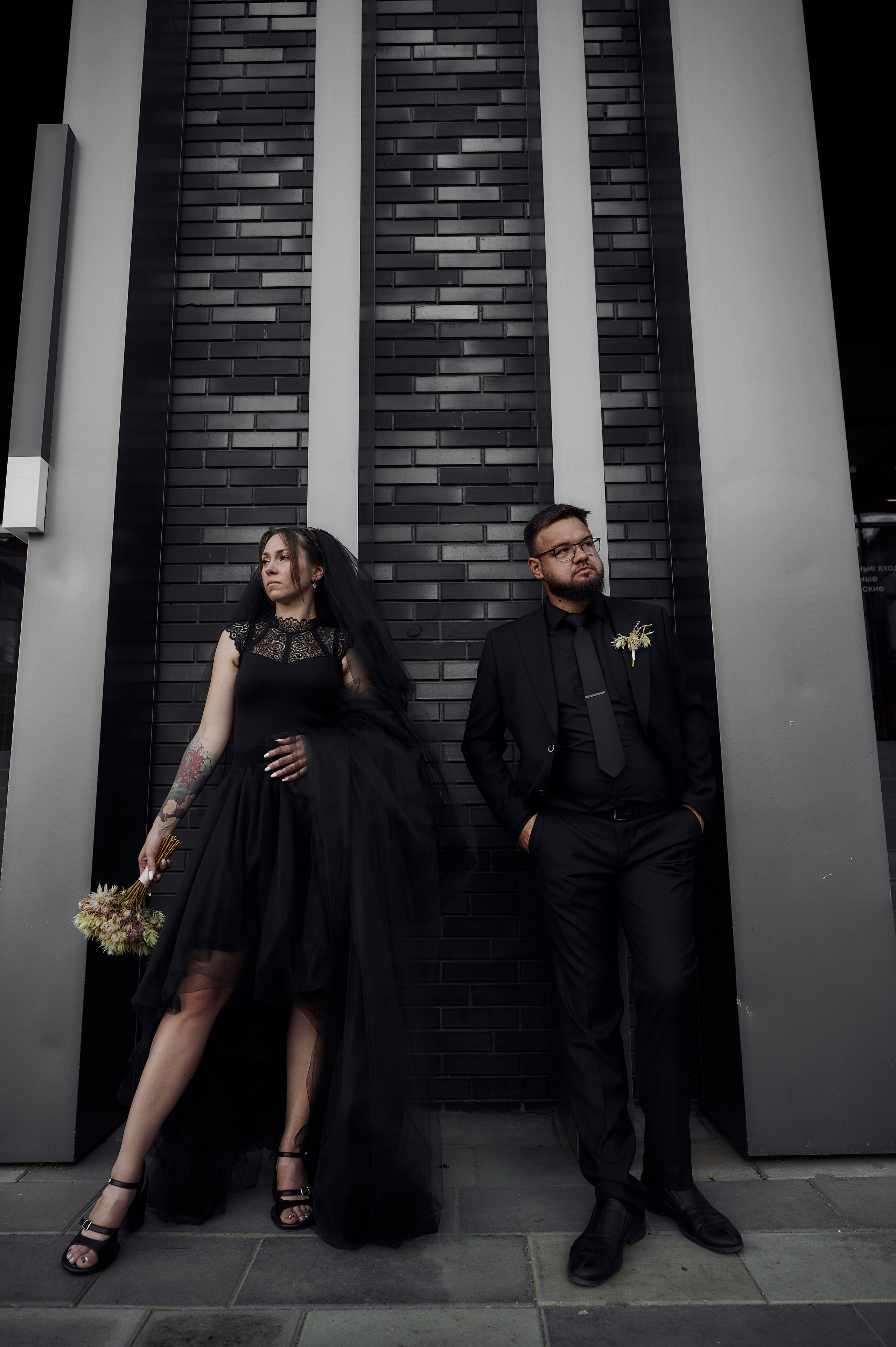 Свадебная фотосессия в Туле в черном. Свадебный фотограф в Туле Никита Беляев