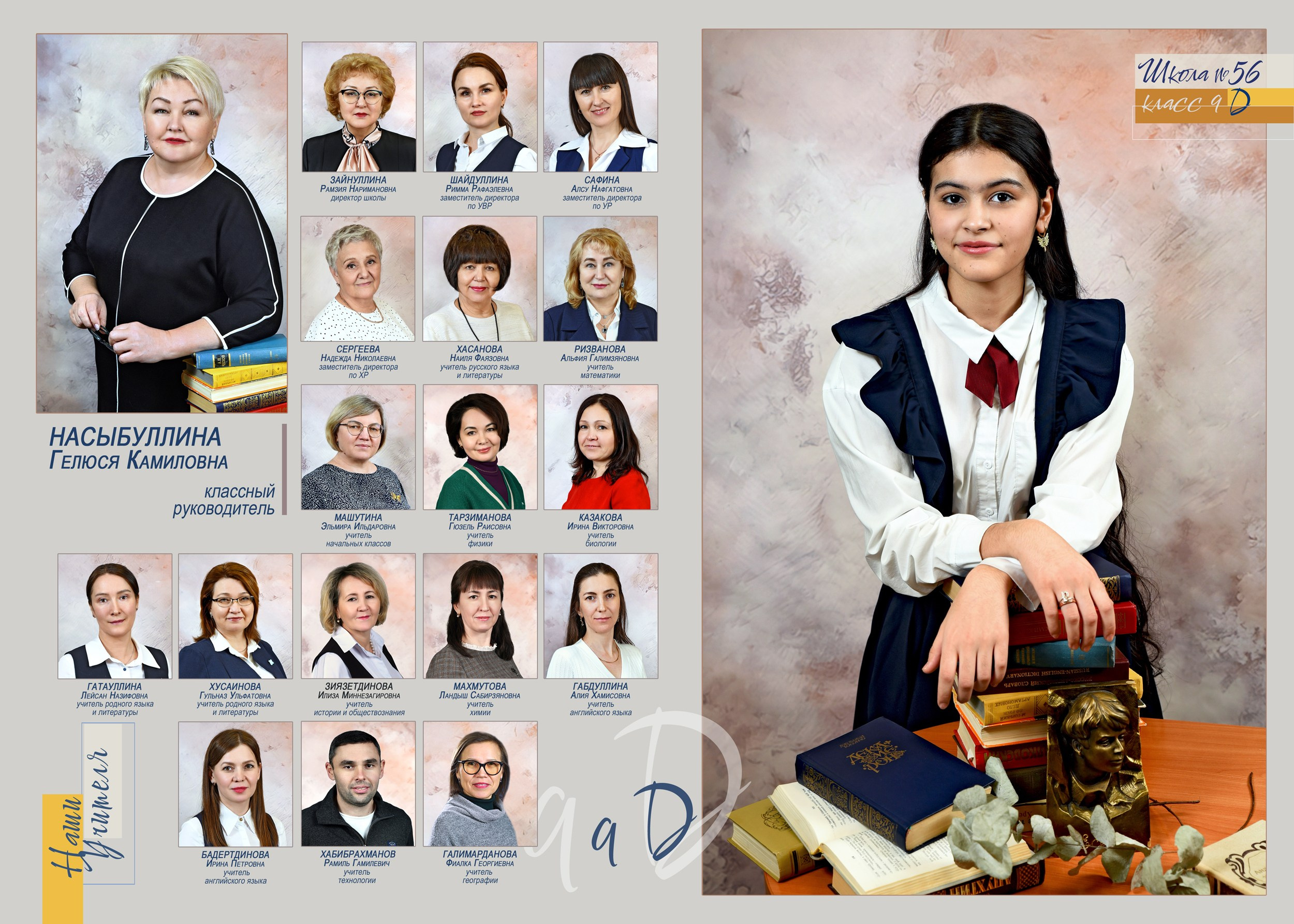 Книга для старших классов (9-11). Гимназия № 26. Все развороты индивидуальные. Формат 20Х30. 4 разворота. Художественная фотография. Первова Наталья