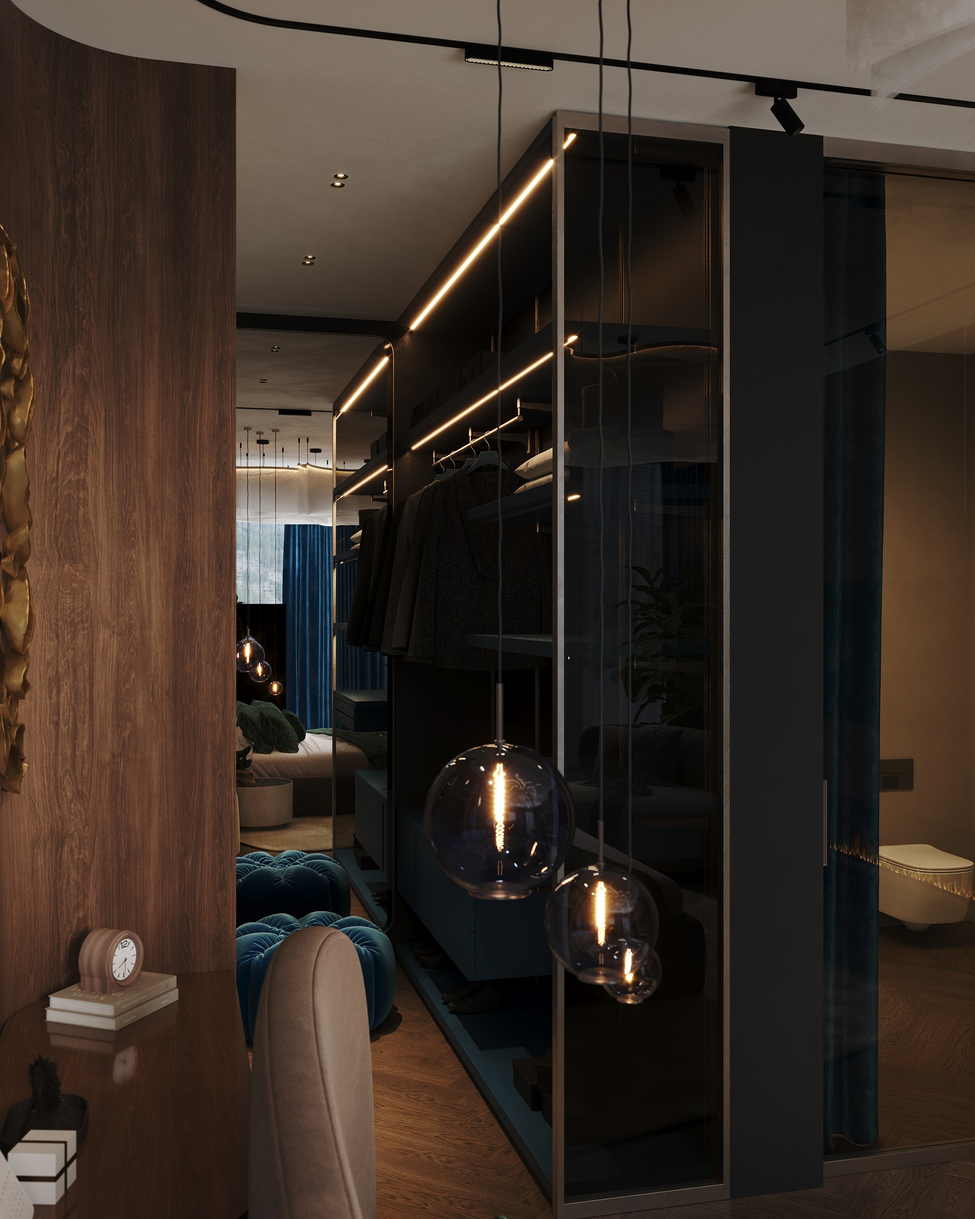 Deep Azure & Emerald Harmony. 3D Визуализация