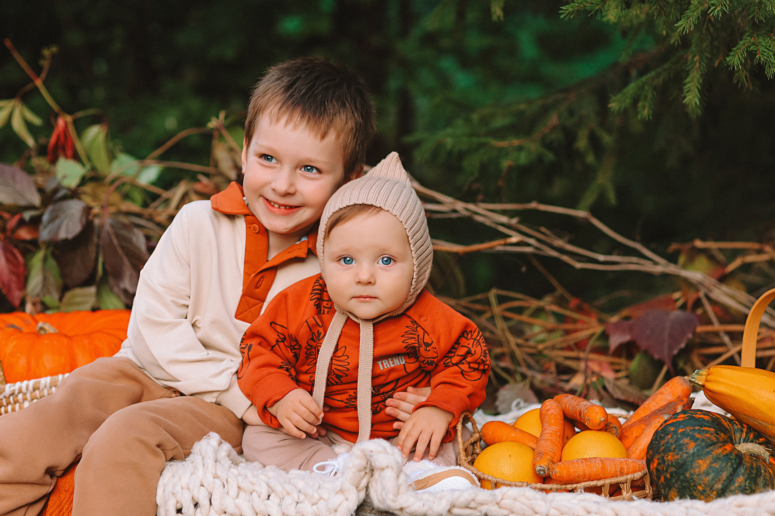 Тыквы. Семейный фотограф Тюмень, фотограф на роды Салмина Мария