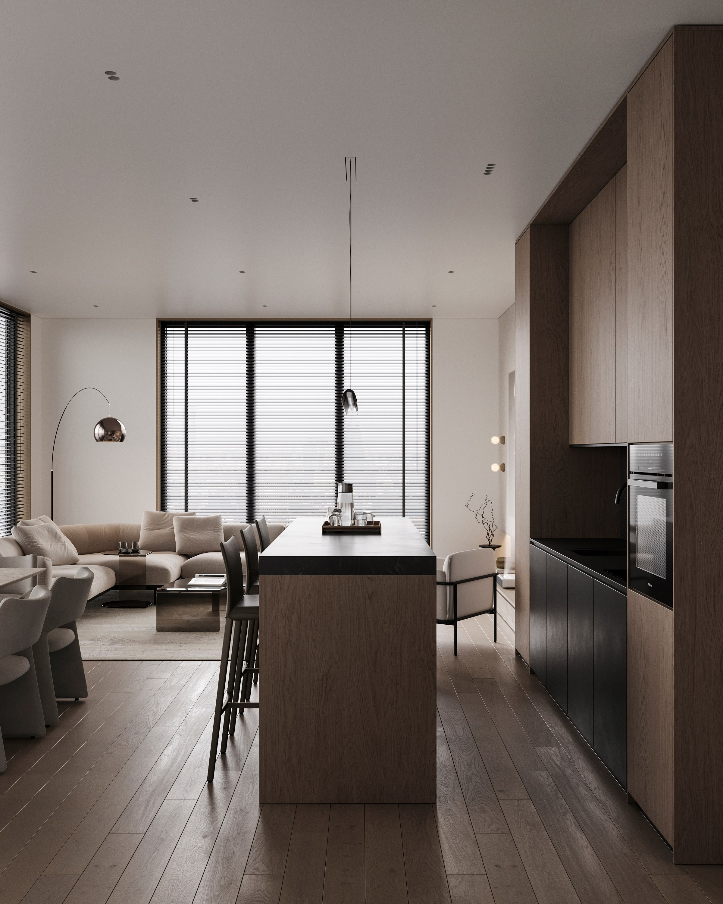 MONOCHROME | CONCEPTUAL PROJECT. Interior Visualization by Valerie Stetyukevich