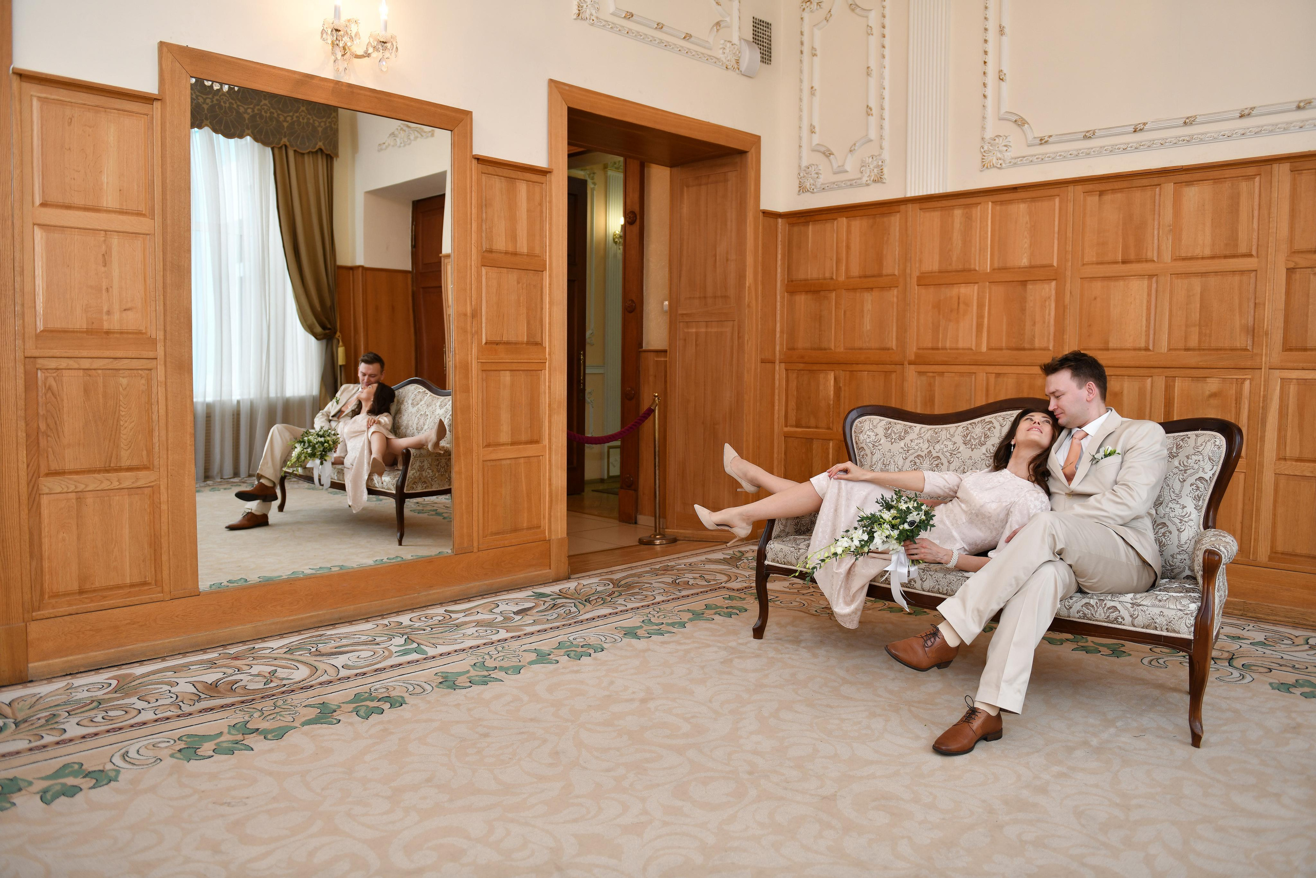 Регистрация брака Елены и Олега. Свадебный и портретный фотограф в Москве Галина Борисова