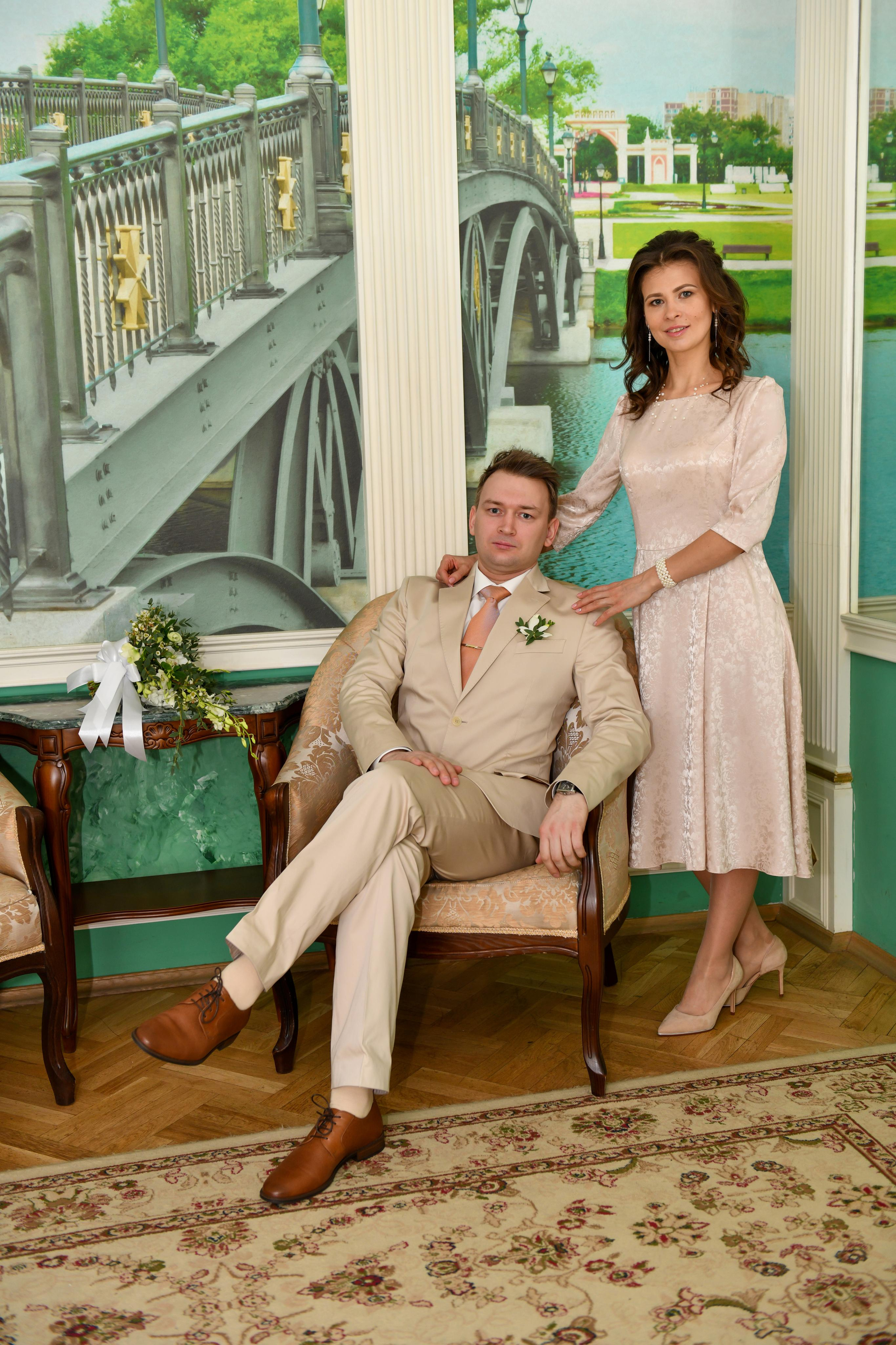 Регистрация брака Елены и Олега. Свадебный и портретный фотограф в Москве Галина Борисова