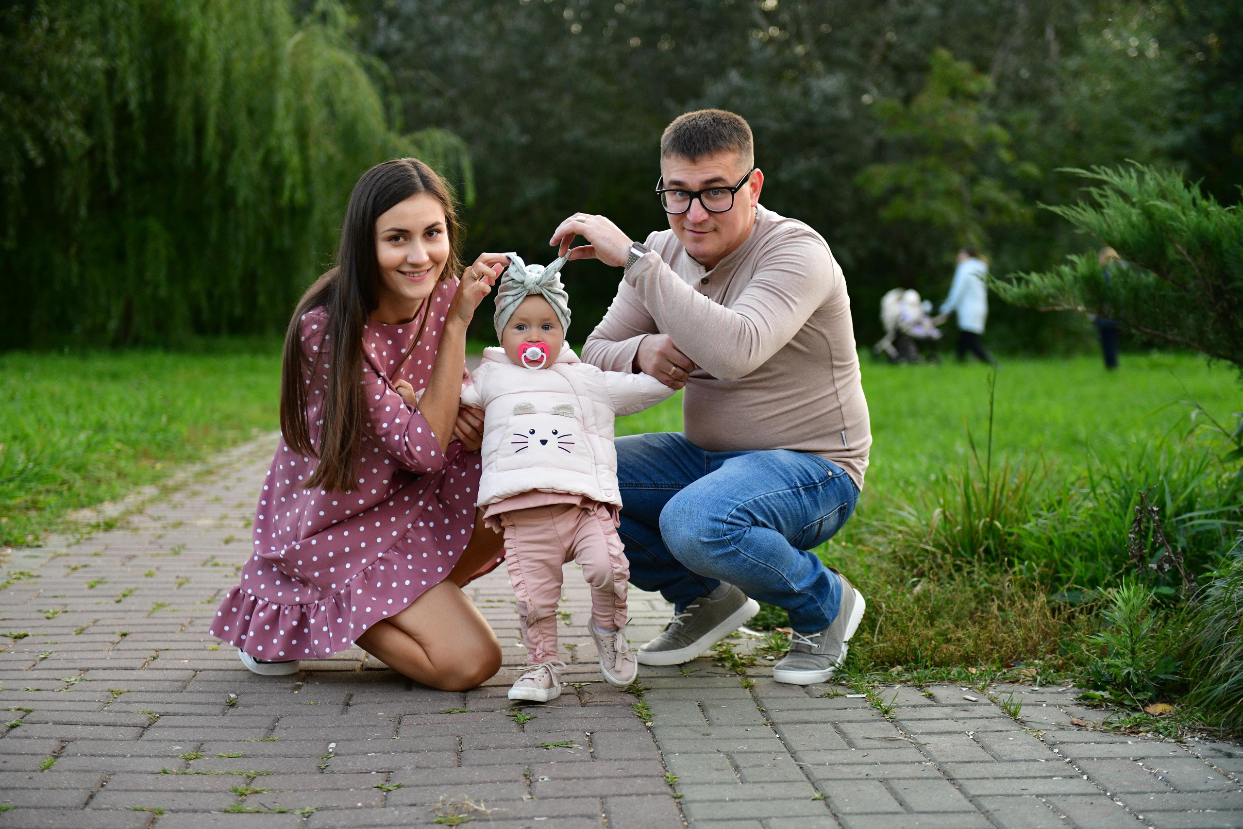 Евгения и Владимир с Мирославой. Свадебный и портретный фотограф в Москве Галина Борисова