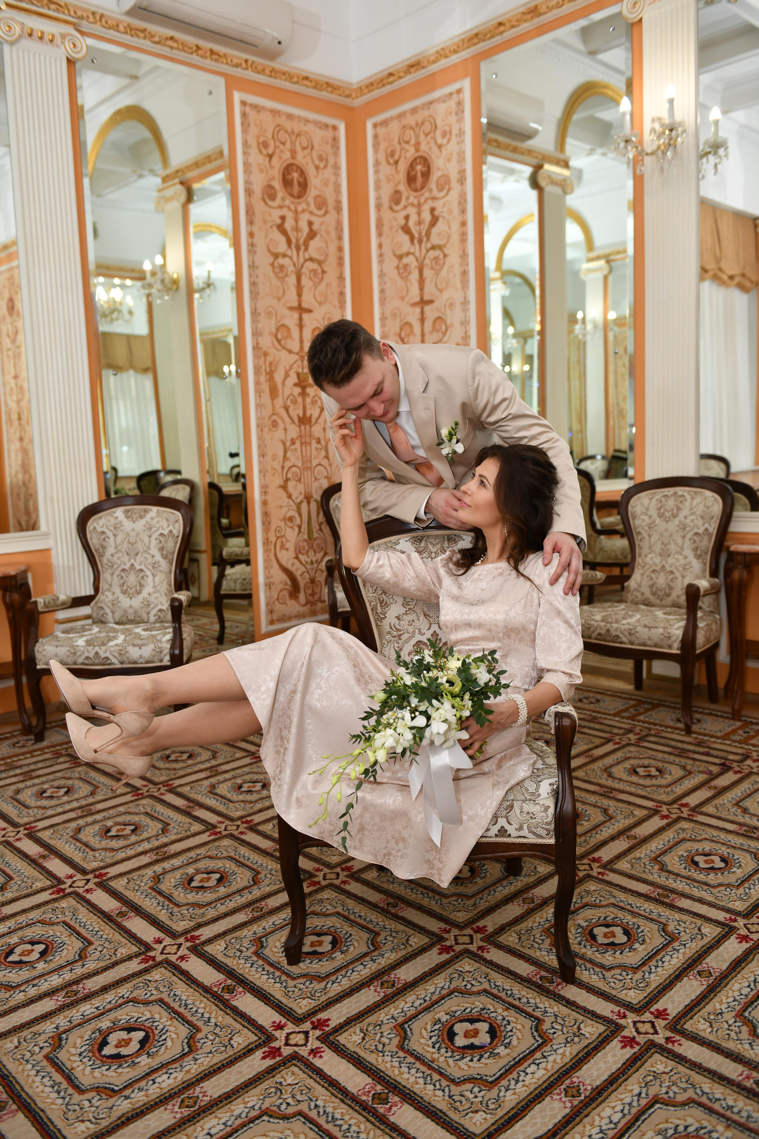 Регистрация брака Елены и Олега. Свадебный и портретный фотограф в Москве Галина Борисова