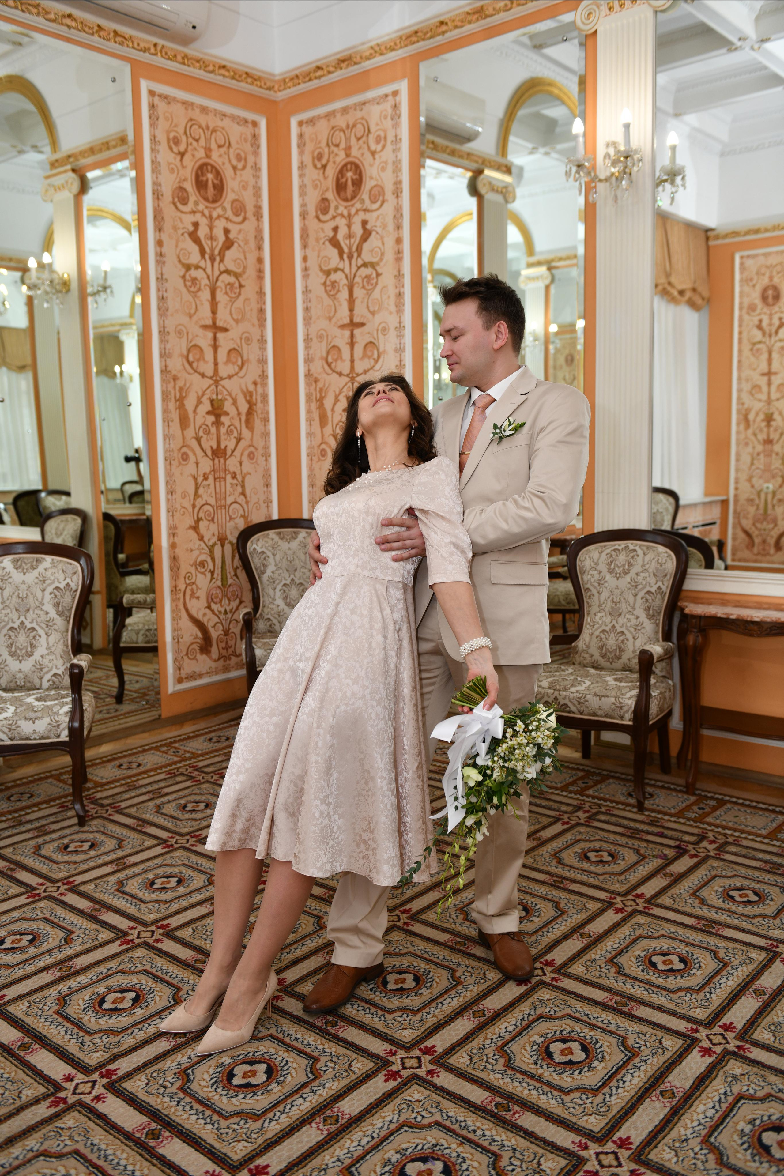 Регистрация брака Елены и Олега. Свадебный и портретный фотограф в Москве Галина Борисова