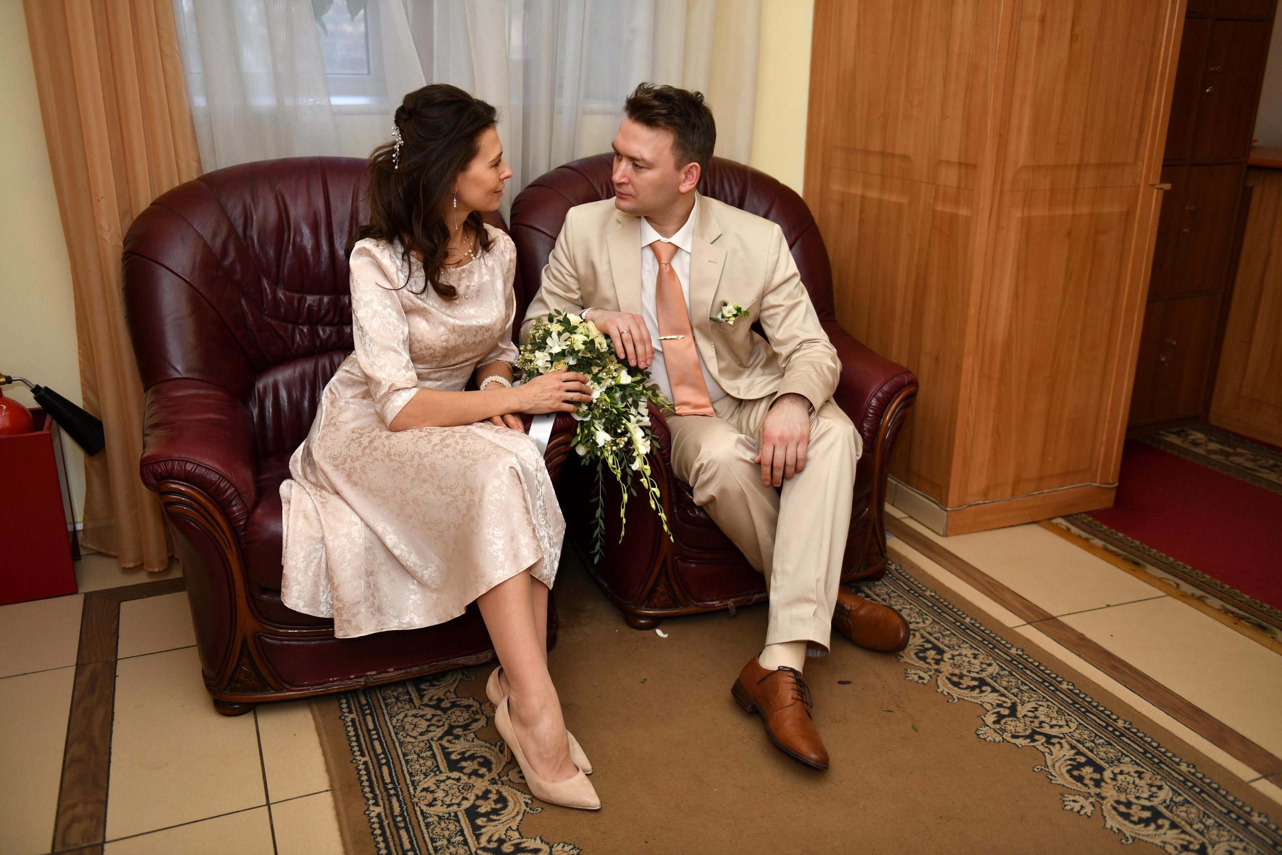 Регистрация брака Елены и Олега. Свадебный и портретный фотограф в Москве Галина Борисова