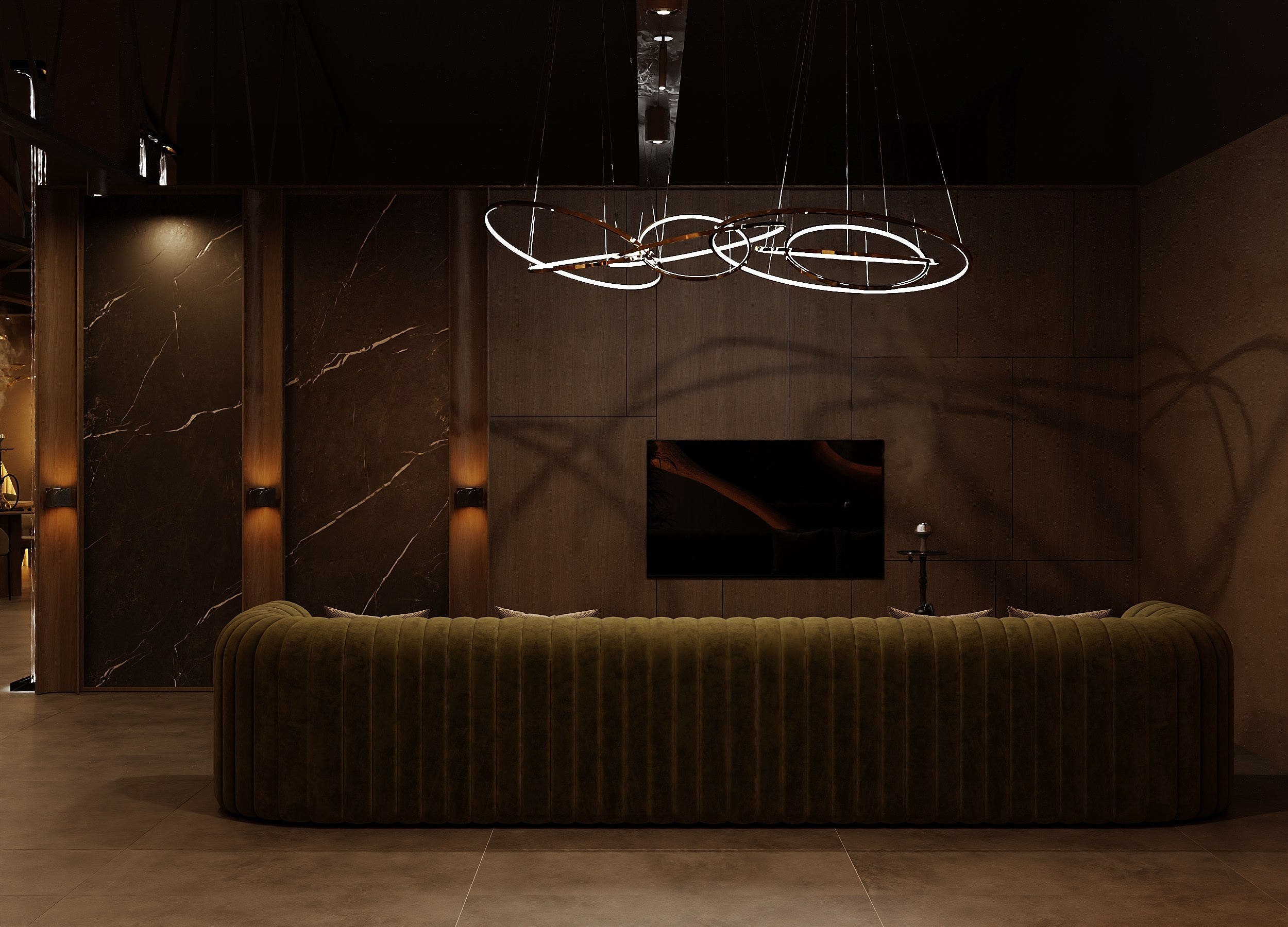 Кальянная Oazis Lounge. Студия дизайна интерьера в Москве T.Art Design