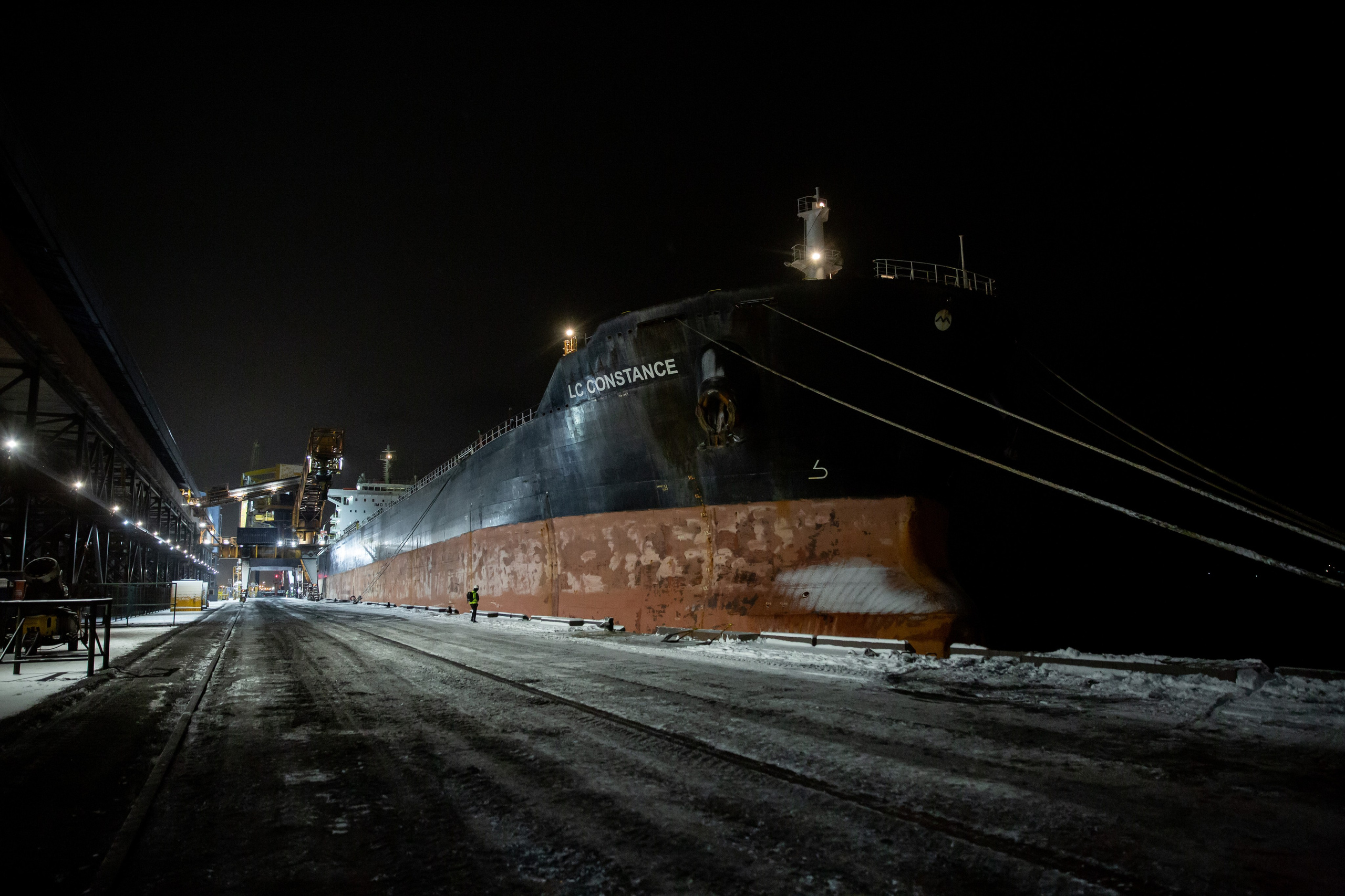 Зимняя разгрузка ULTRAMAR. Снимаю съемки