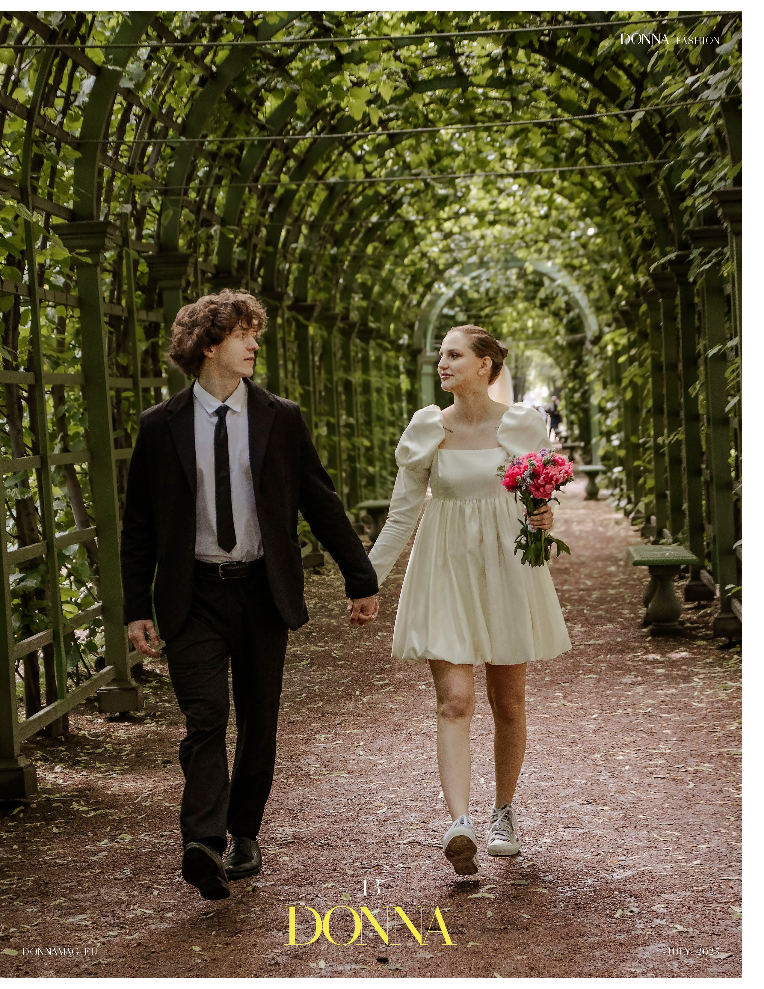 Лето в Летнем саду на обложке журнала DONNA. Портретный фотограф в Санкт-Петербурге Савельева Ольга