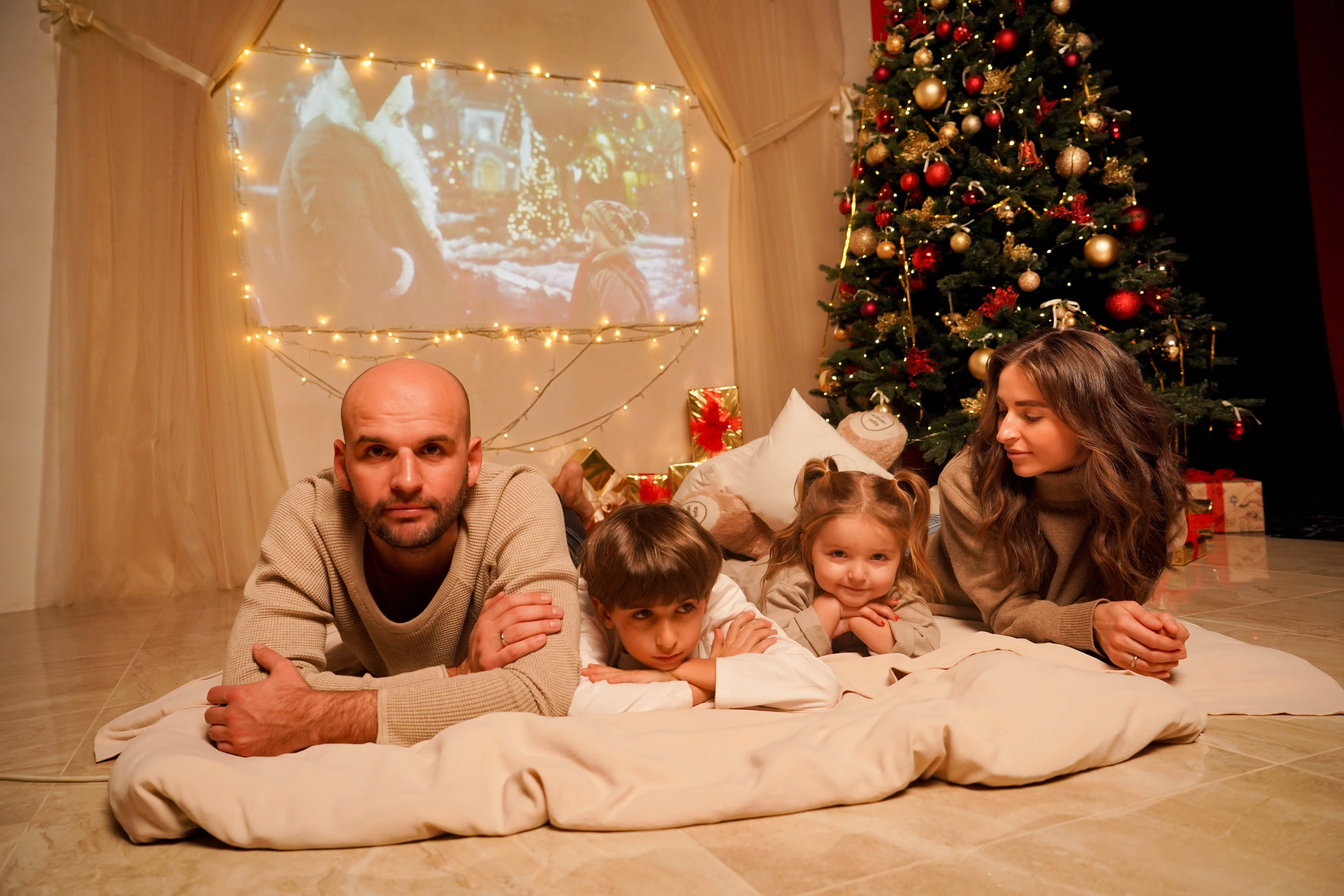 Илюнины — новогодняя фотосессия. Семейный и детский фотограф Зеленоград Кудашова Наиля