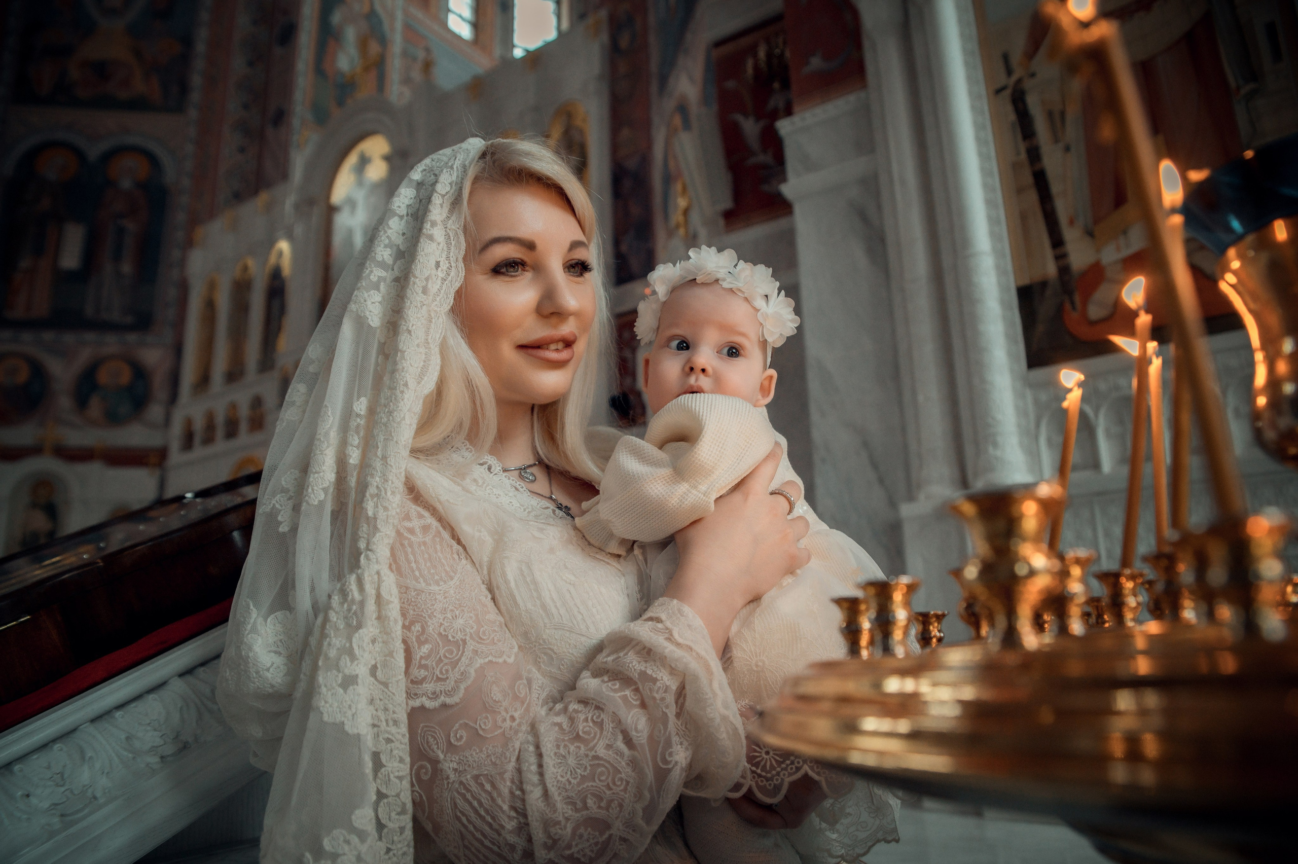 Таинство Крещения Натальи, Собор Александра Невского г. Волгоград. Церковный, семейный и репортажный фотограф Волгоград, Волжский