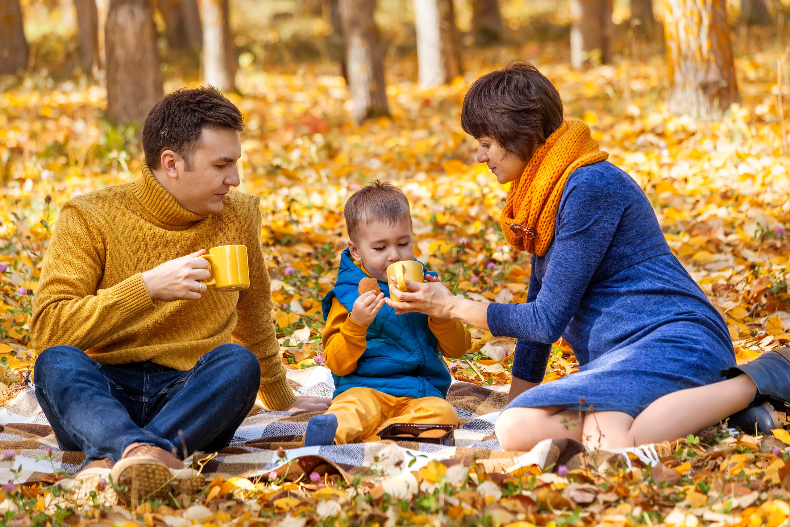 Семейные пикники в осеннем парке в работах фотографа Янкаускене Наталья