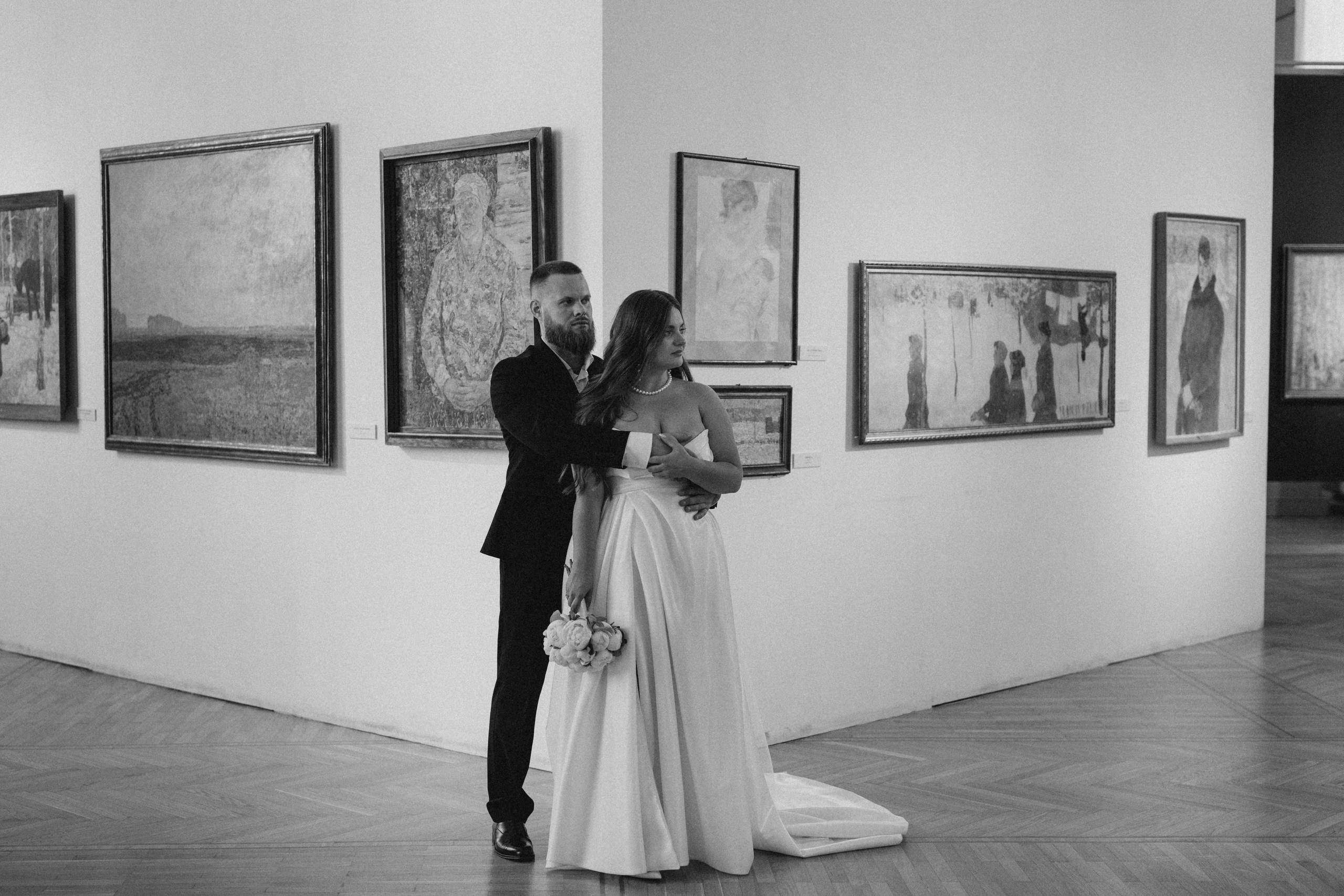 Свадьба Анастасии и Евгения, Картинная галерея, прогулка в лесу. Ресторан «Хлеб и Винотека». Свадебный фотограф в Тамбове Павел Четвертков