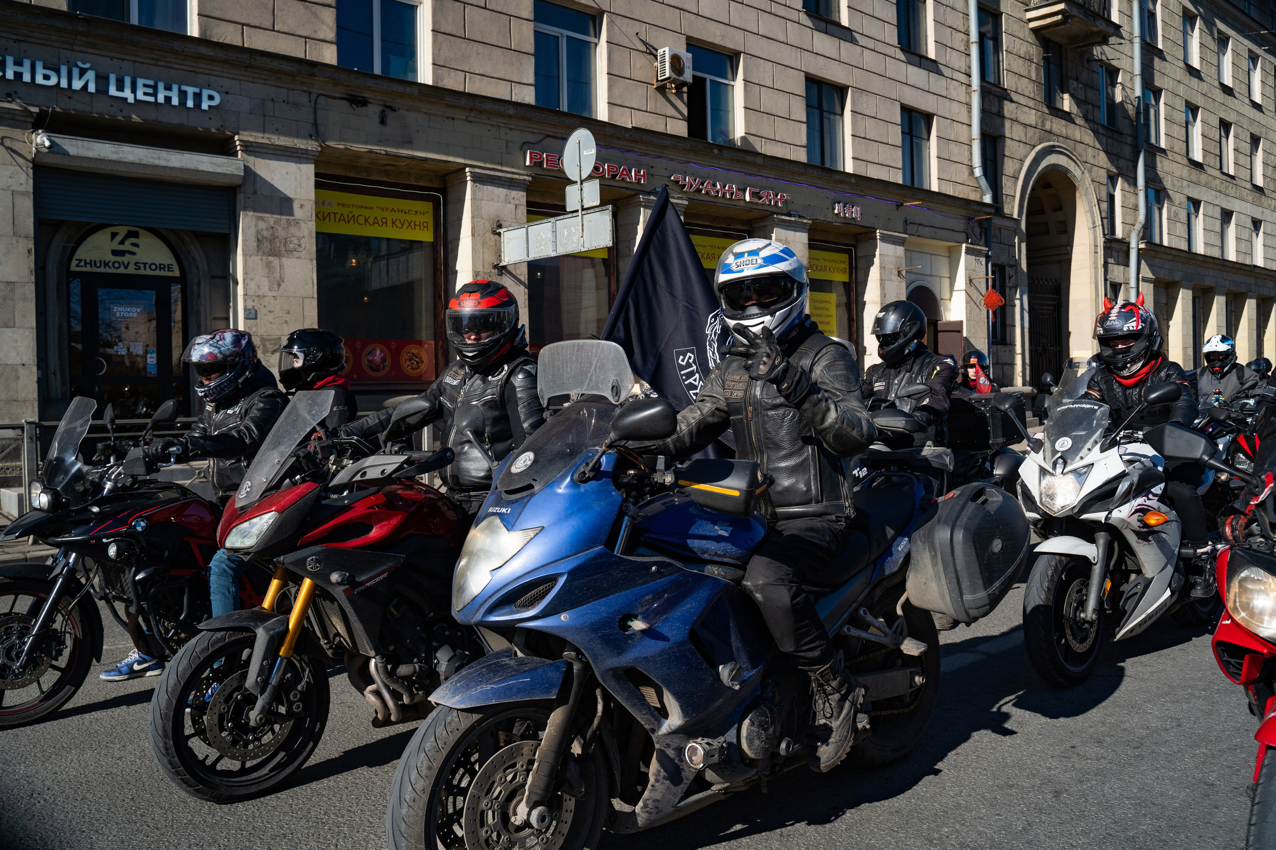Весенний прохват мотоклуба Normans Riders MC. Концертный и репортажный фотограф в Санкт-Петербурге Слава Пахомов