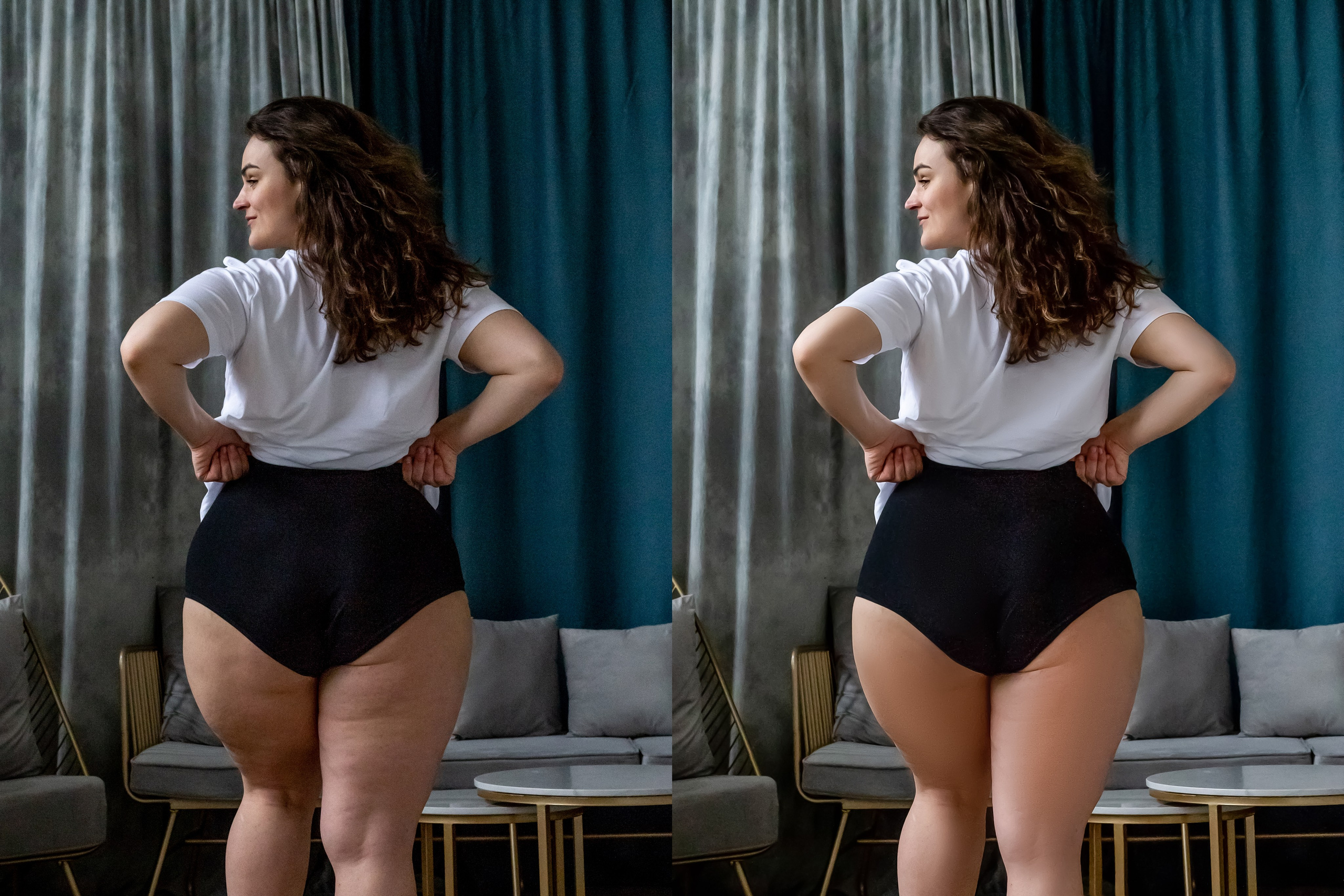 Деликатная обработка портретов для рекламы нижнего белья | Студия SVITHART