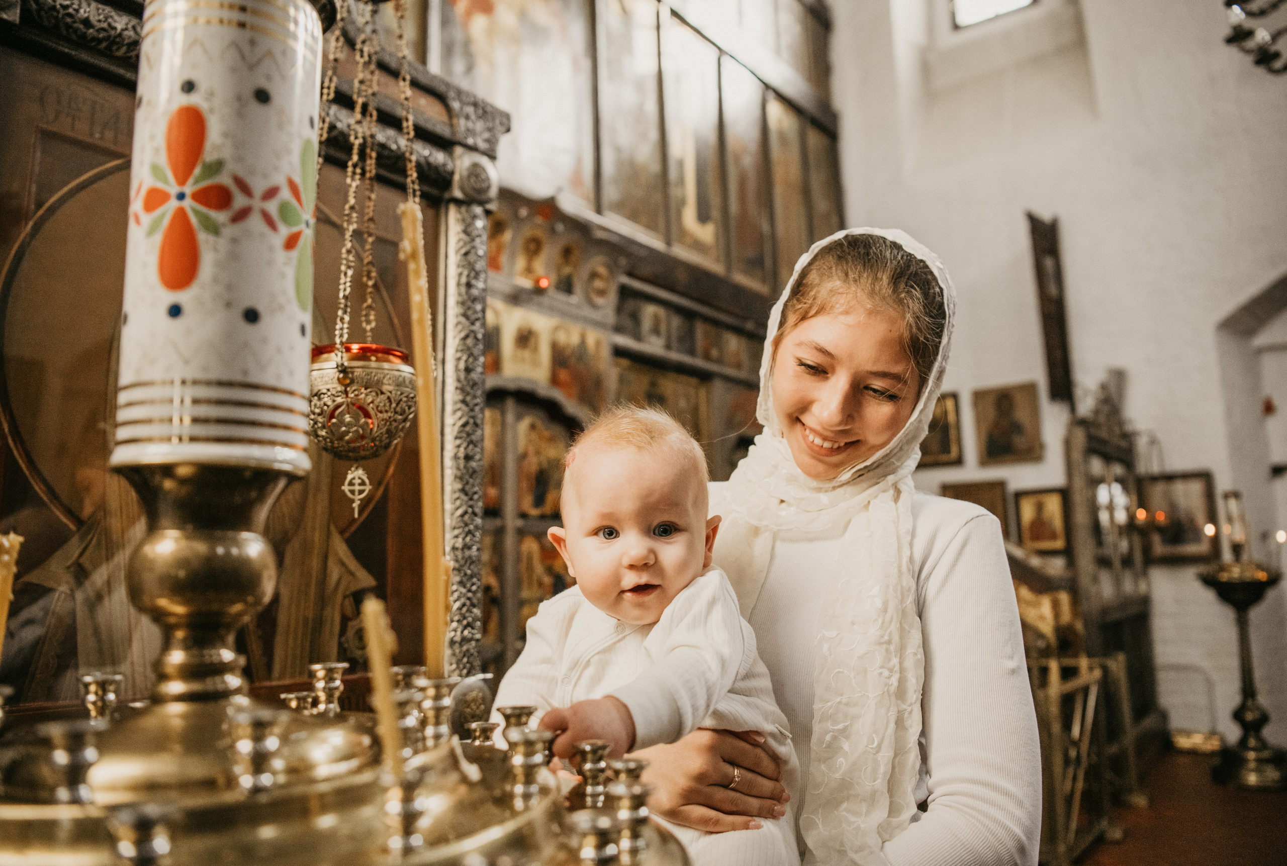 КРЕЩЕНИЕ ЕКАТЕРИНЫ. Фотограф на выписку из роддома в Москве и МО
