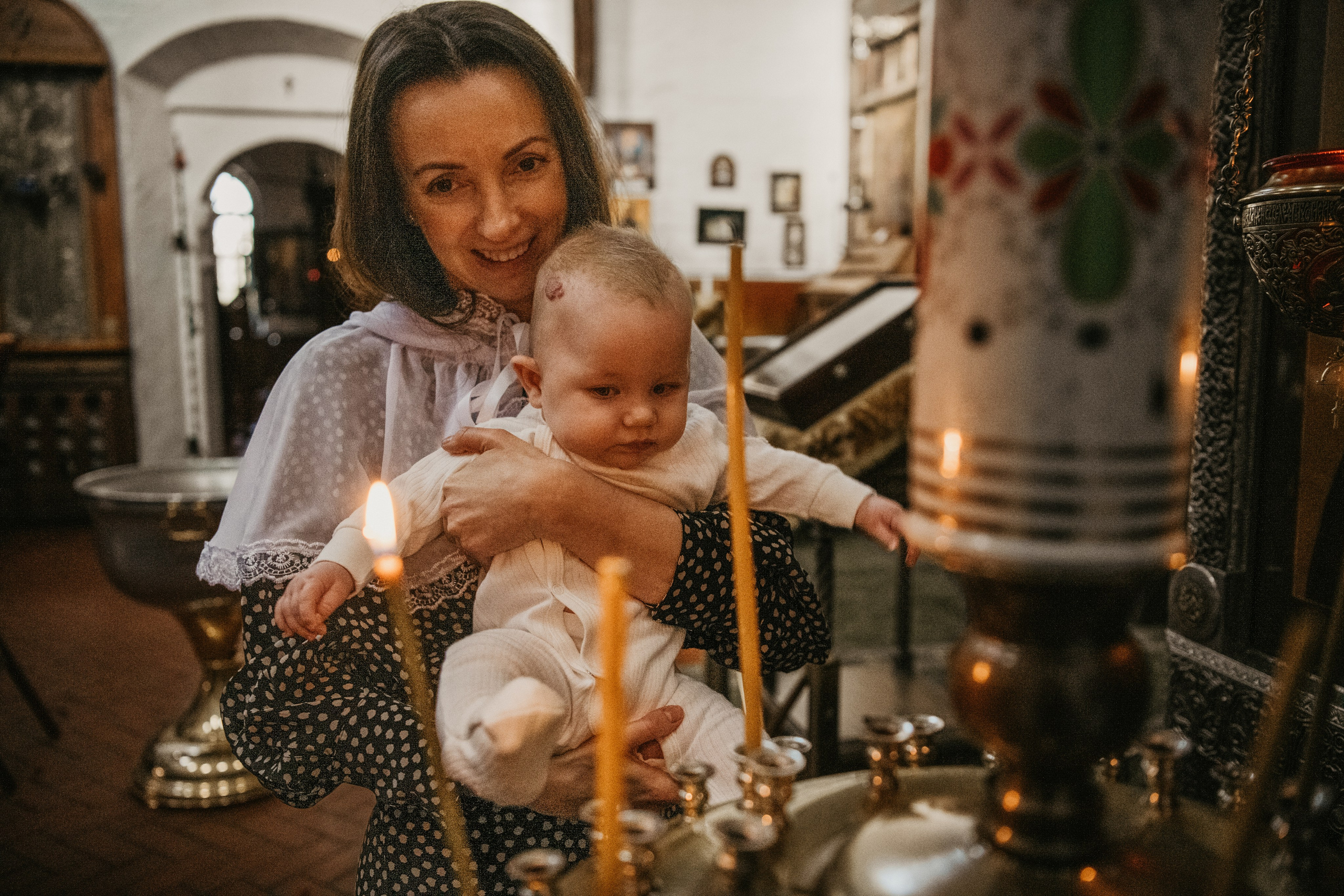 КРЕЩЕНИЕ ЕКАТЕРИНЫ. Фотограф на выписку из роддома в Москве и МО