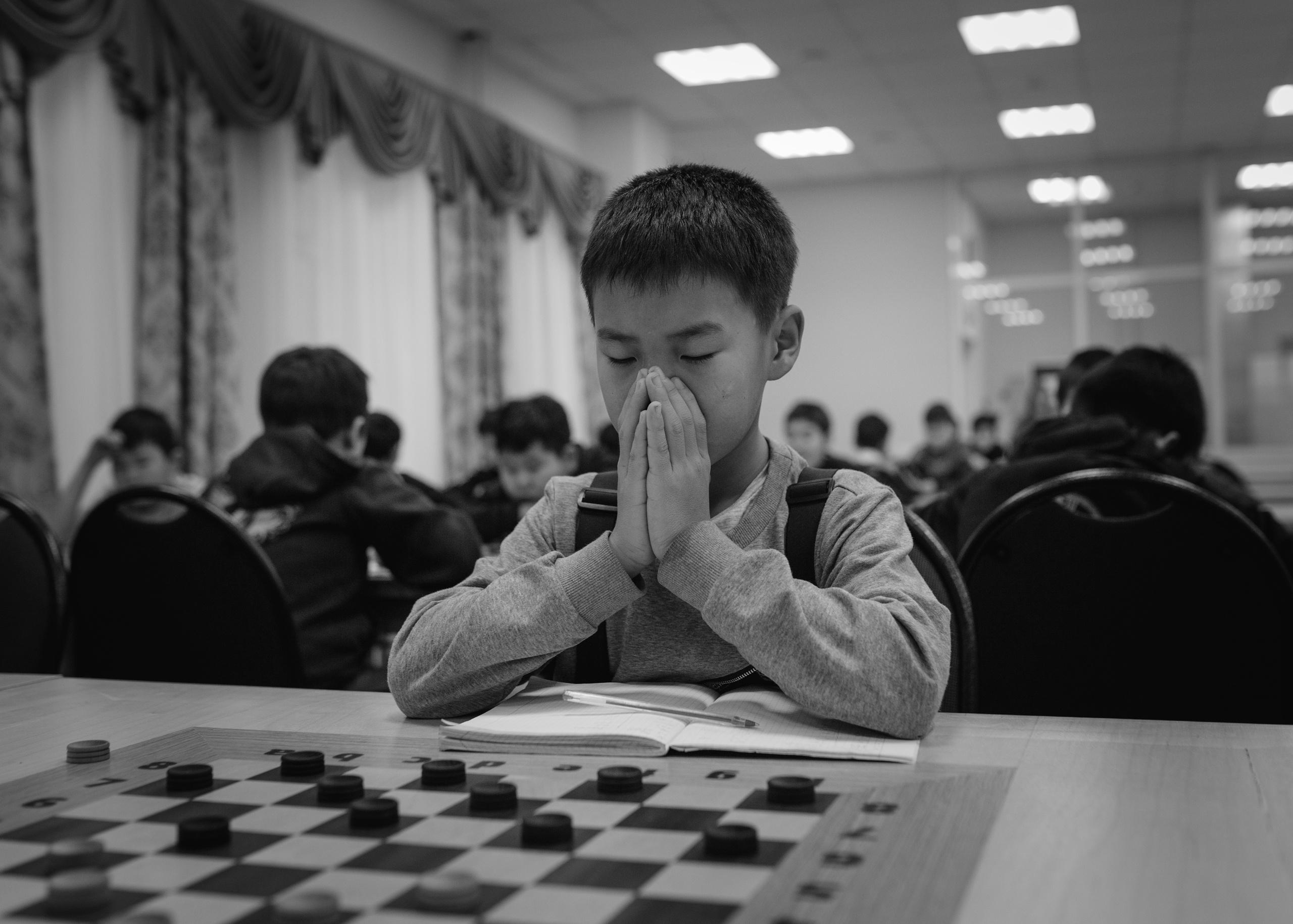 Kids Checkers Tournament. Documentary photographer from Yakutia Alexey Vasilyev