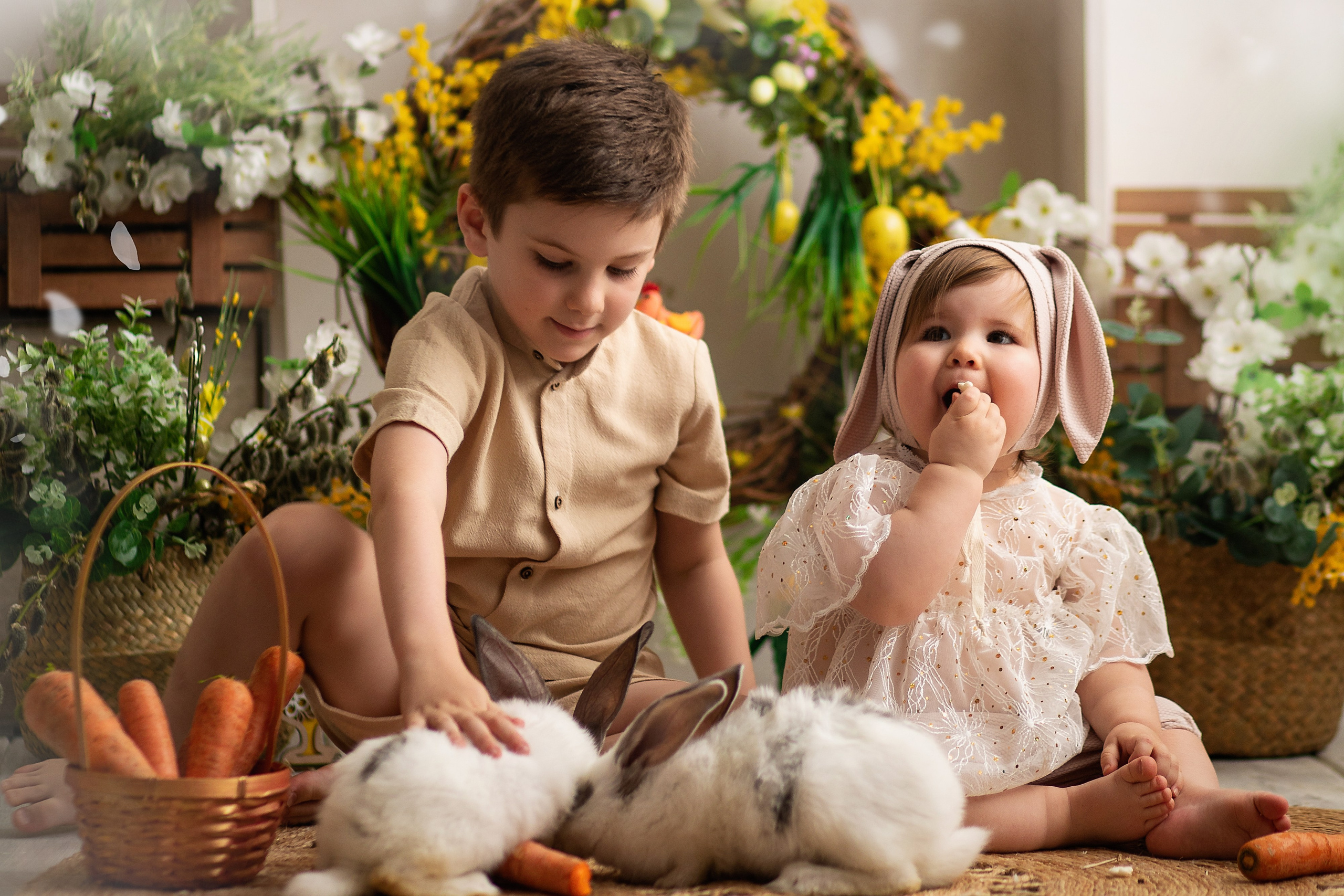 Фотопроект Пасхальный с кроликами. ФОТОГРАФ НА ГОДИК, БЕРЕМЕННОСТИ, НОВОРОЖДЕННЫХ, КРЕЩЕНИЯ МОСКВА
