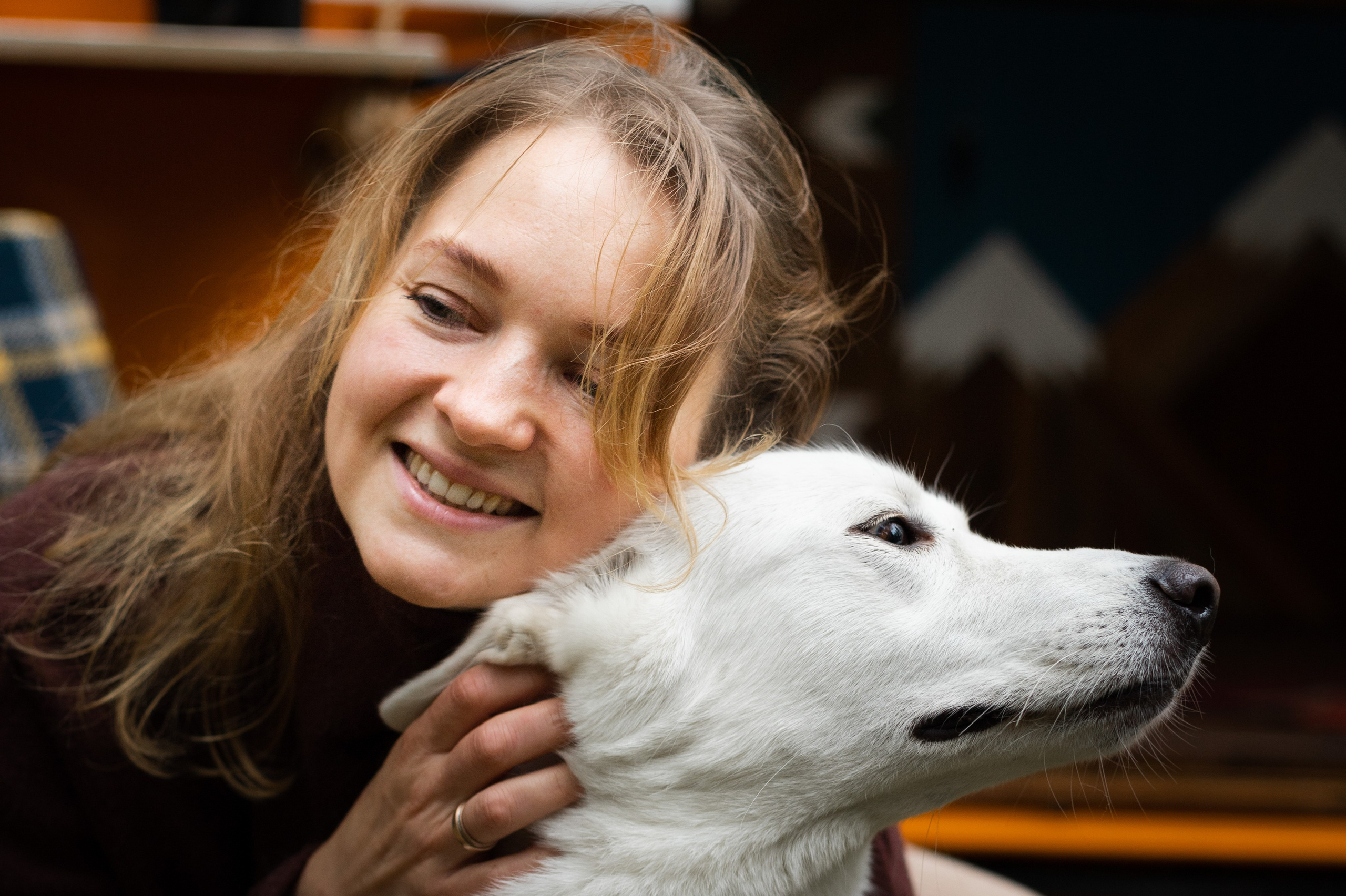 Таня и Зефирка. Фотосессия в парке с собакой. Семейный и детский фотограф в Санкт-Петербурге Павлова Елена