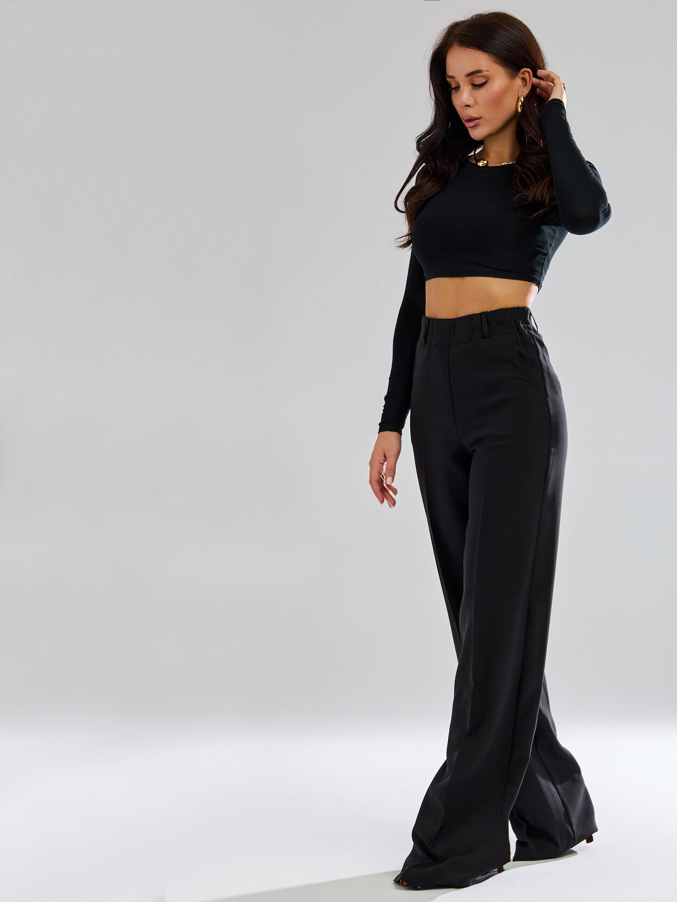 Брюки широкие из трикотажа. Главная