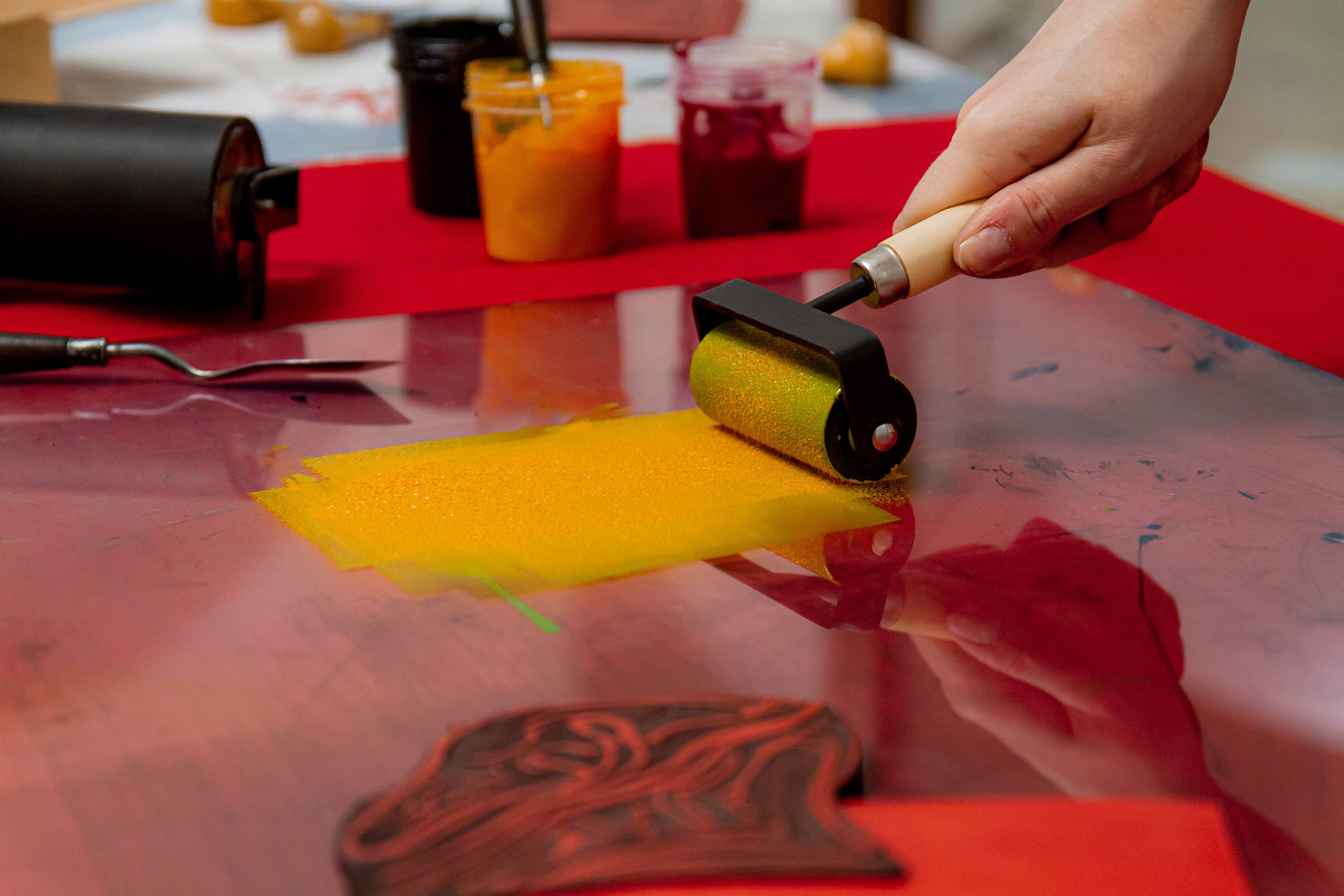 Мастер класс по линогравюре. Твой фотограф Алина Кочергина