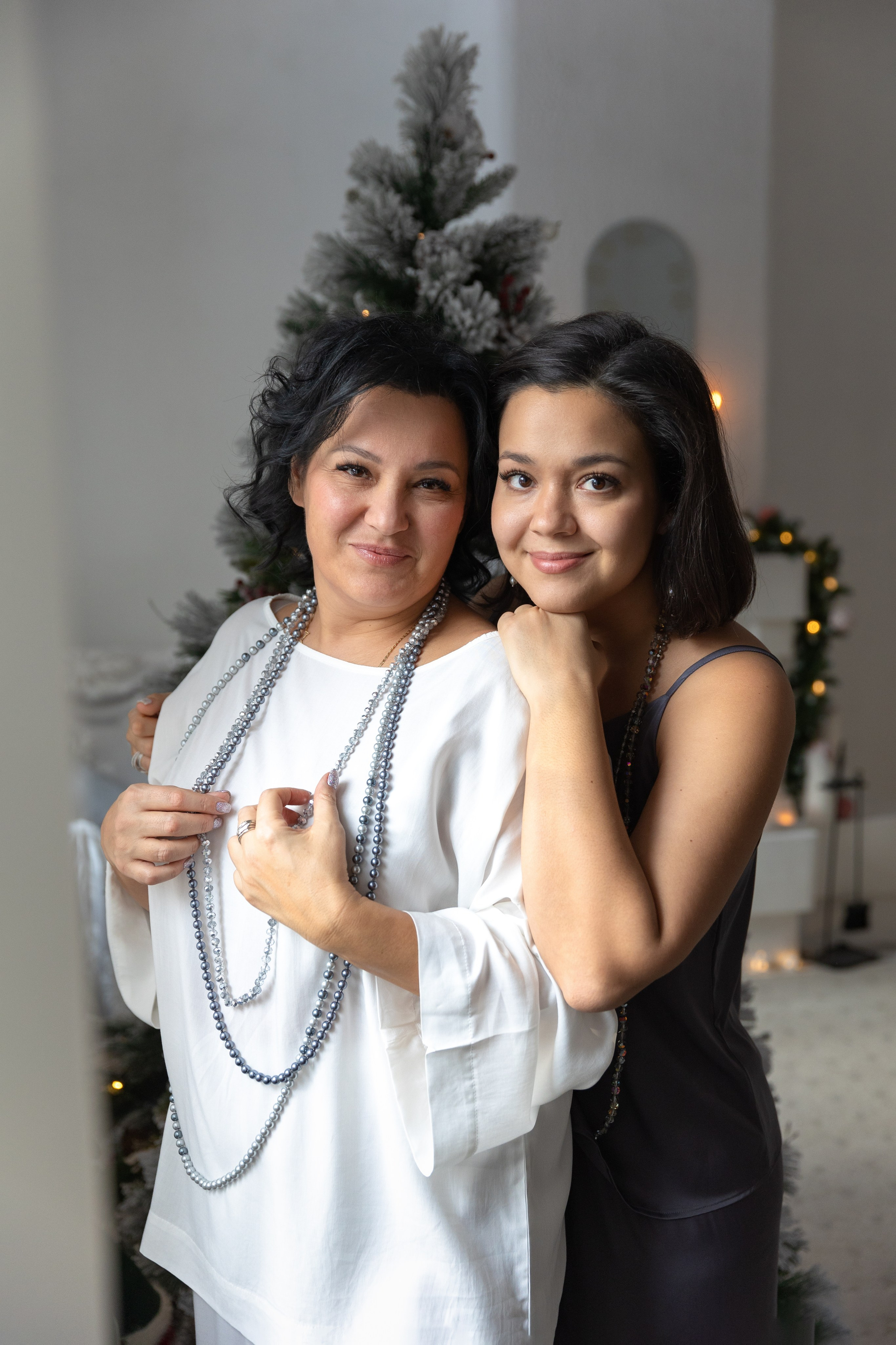 Новогодняя фотосессия в стиле дочки-матери