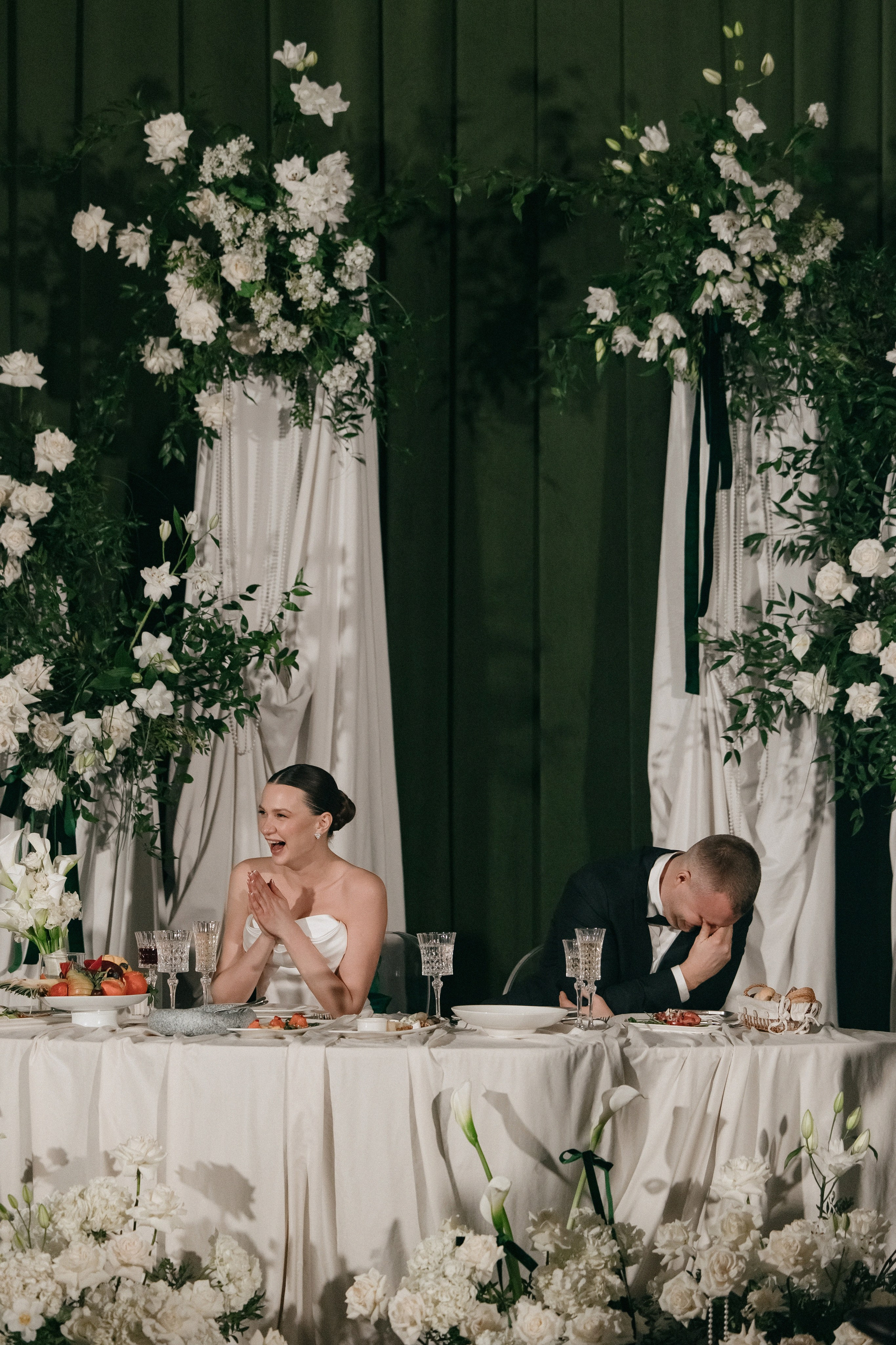 Свадебный банкет на вилле Политика. Свадебный фотограф Москва