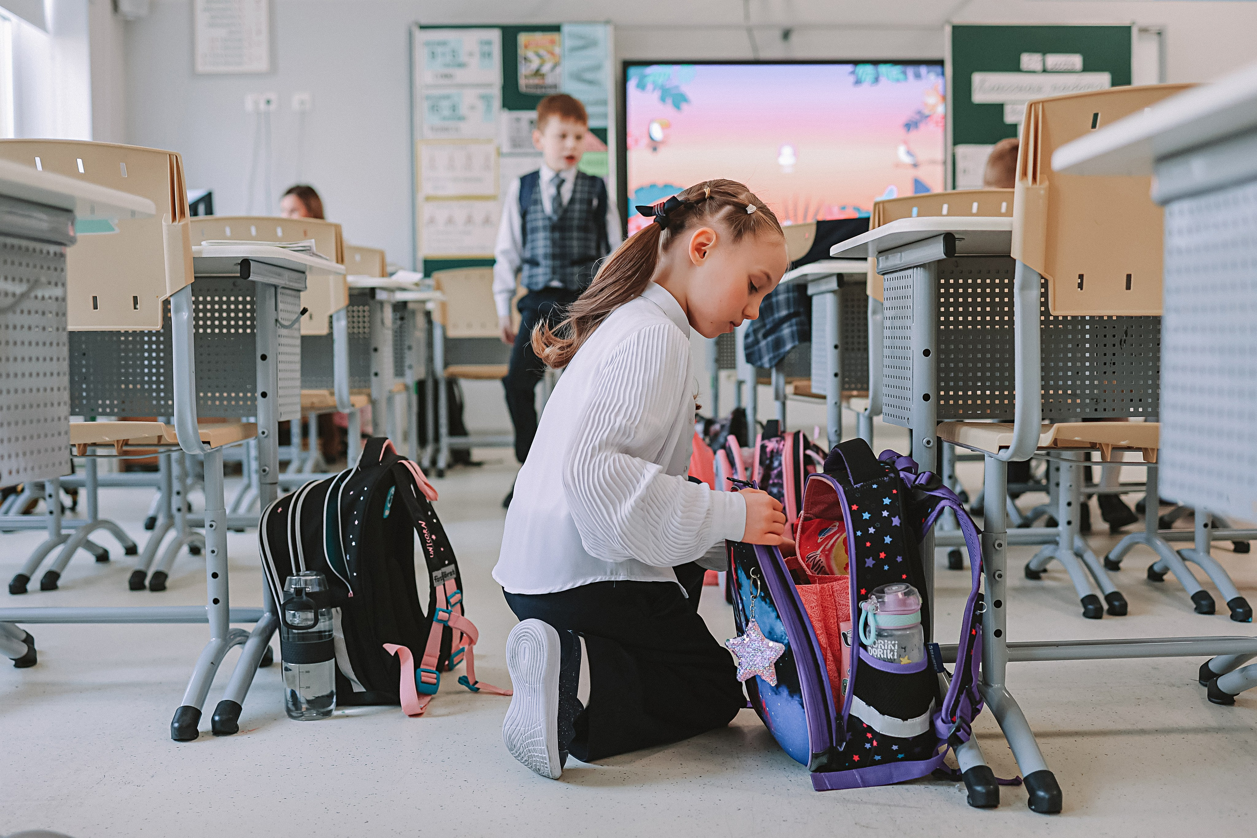 Один день в школе 1 класс. Семейный фотограф Тюмень, фотограф на роды Салмина Мария