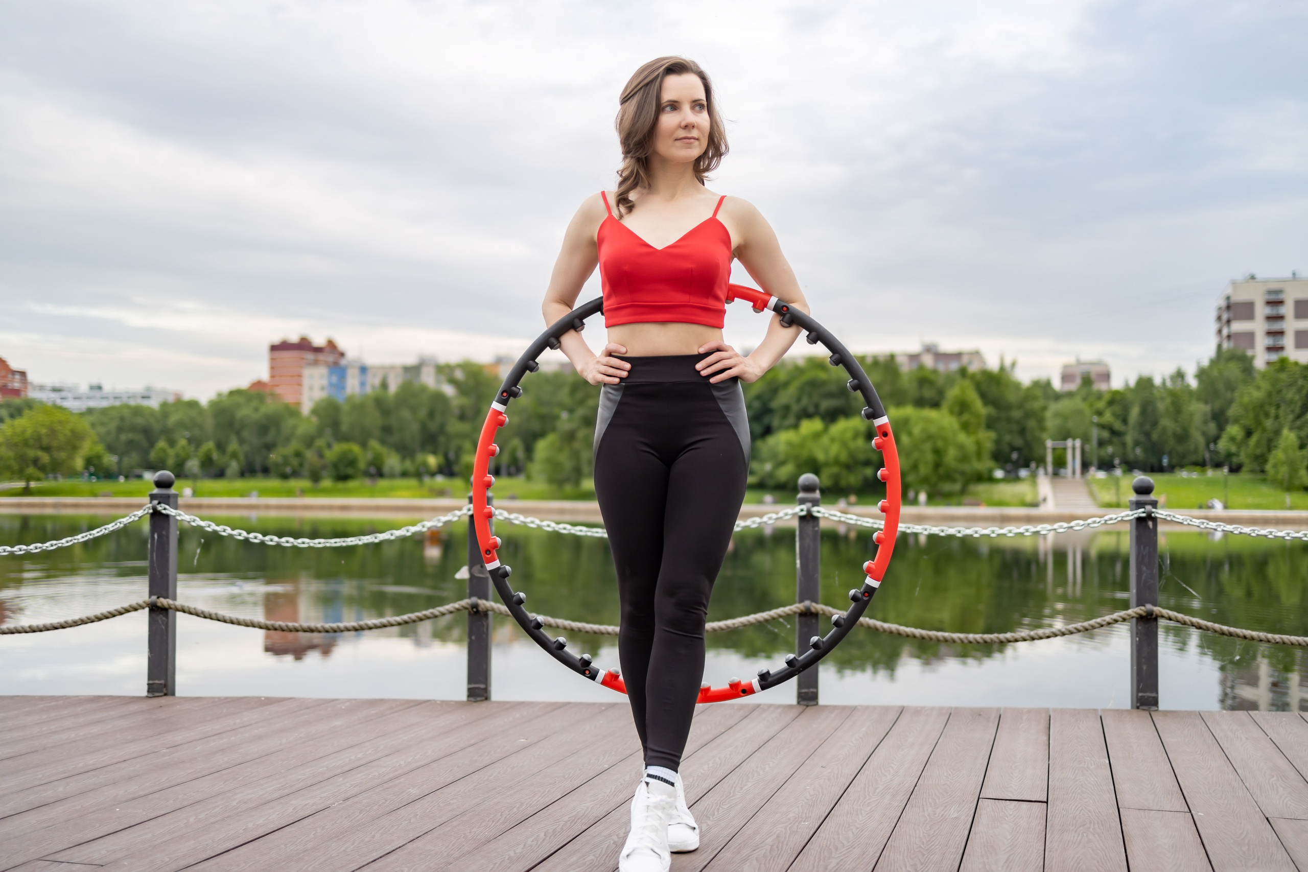 Спортивная фотосессия с хула хупом и йога, пилатес. Репортажный, семейный и студийный фотограф в Москве Демин Алексей