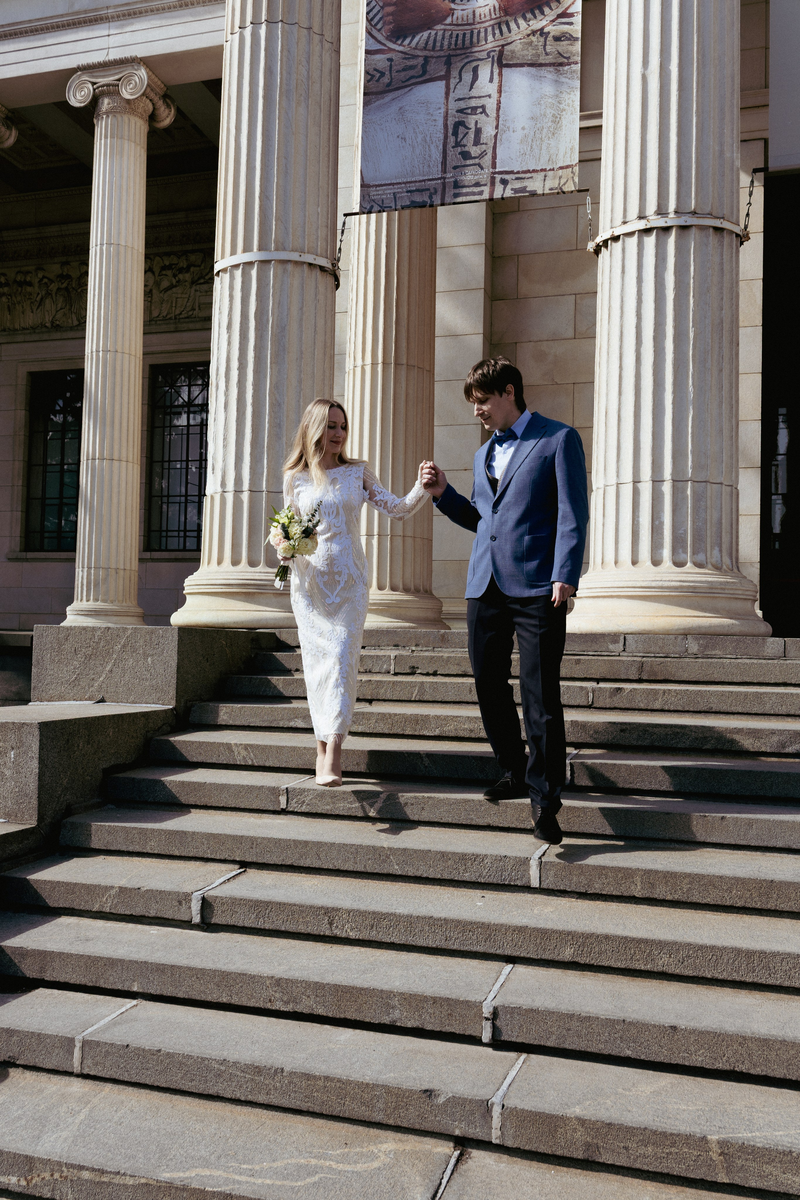 Свадьба — Пушкинский музей. Фотограф в Москве Зябченко Екатерина. Съемки беременности, love story, семейный, портреты в студии и на улице