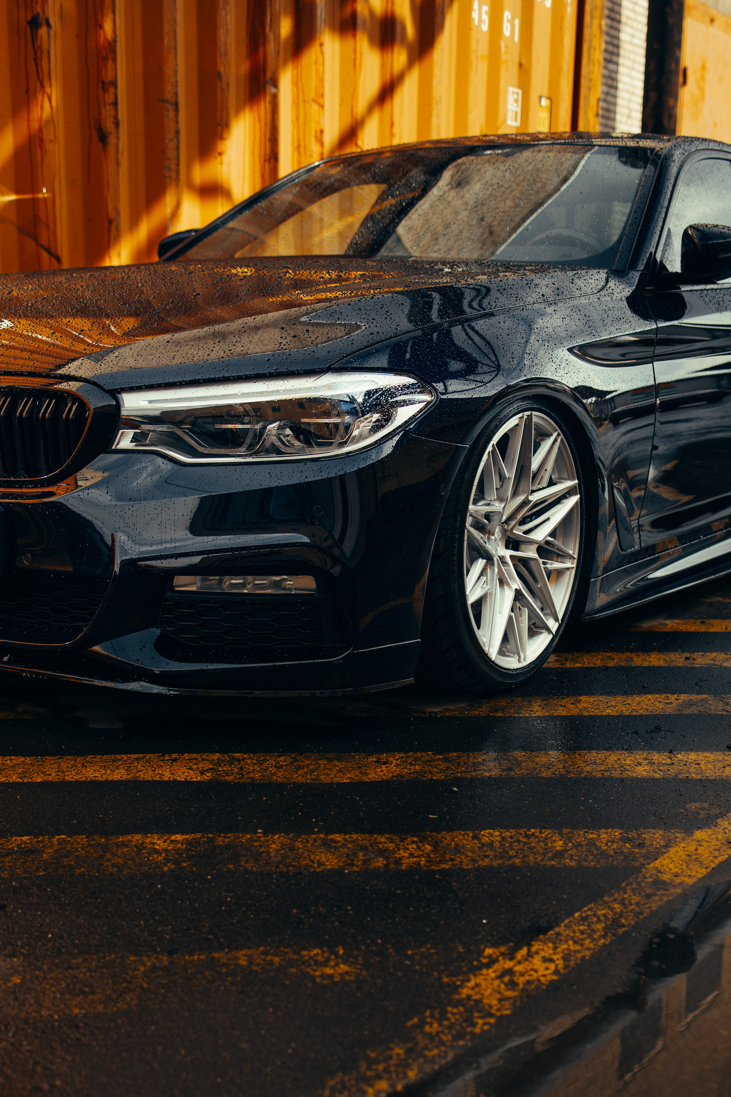 BMW 5 sunset shots. DeLorein