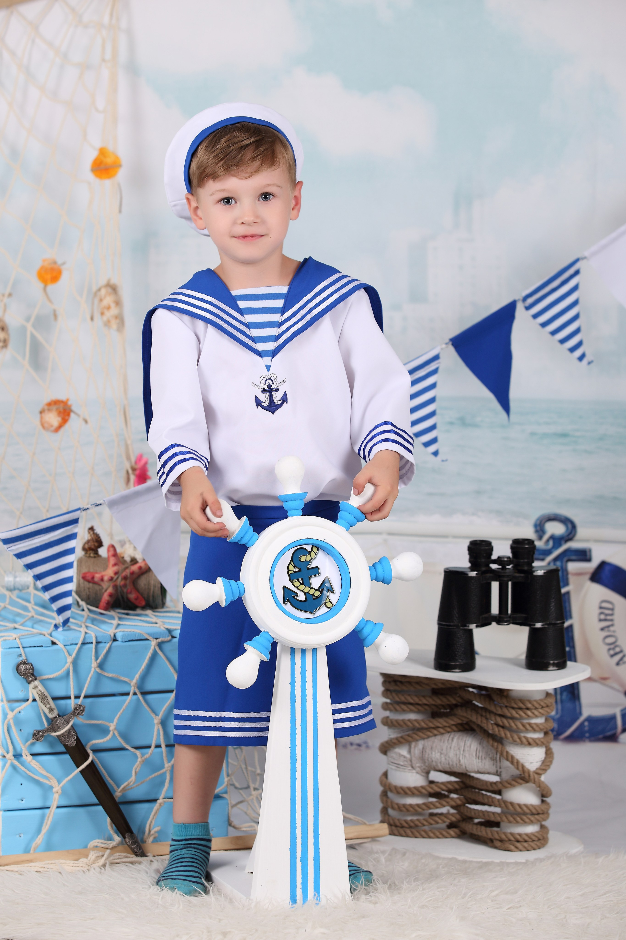 Морячка и моряк. Детская выездная фотостудия