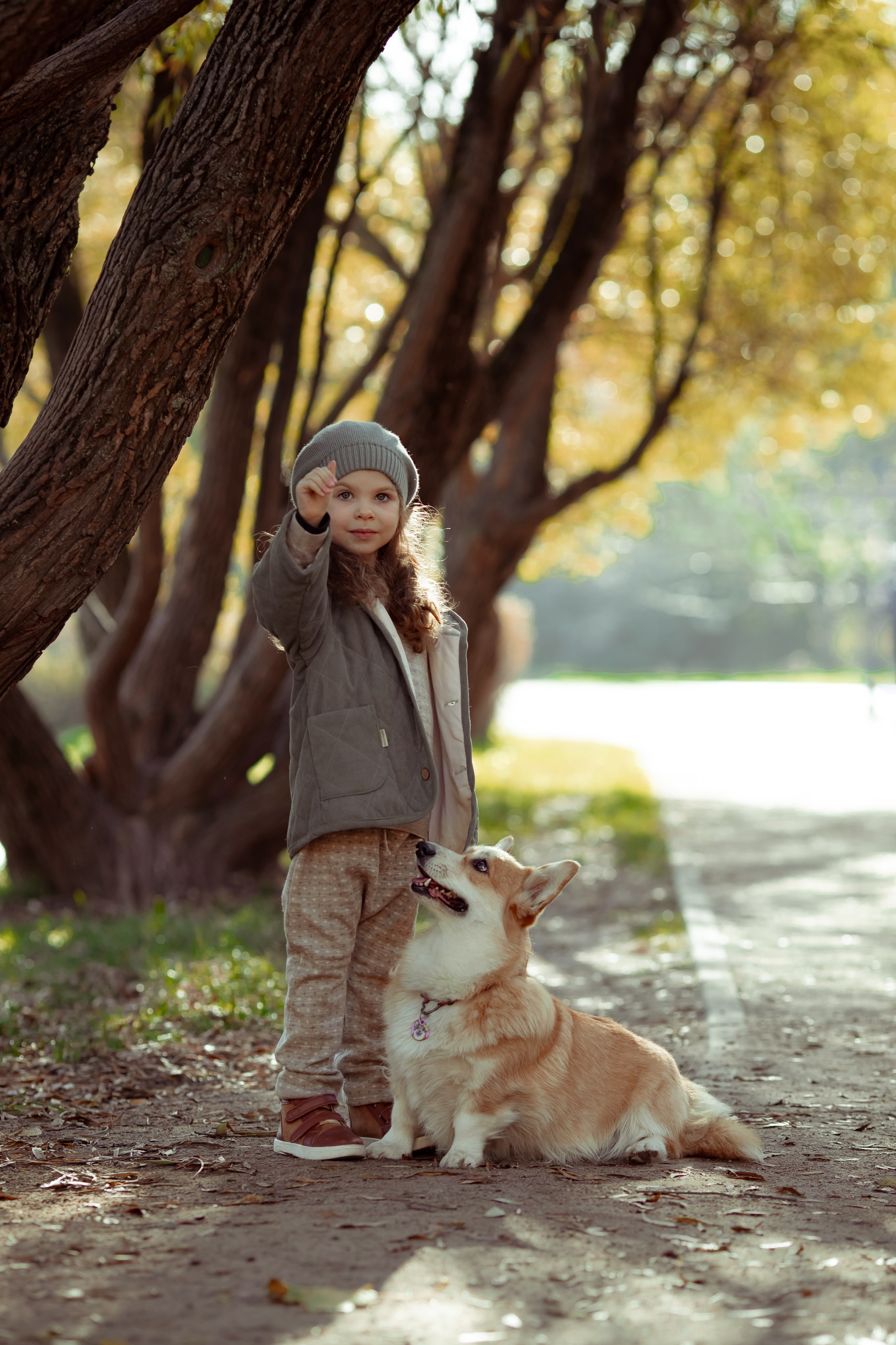 Эва с корги. Семейный и детский фотограф в Москве Дорогова Екатерина