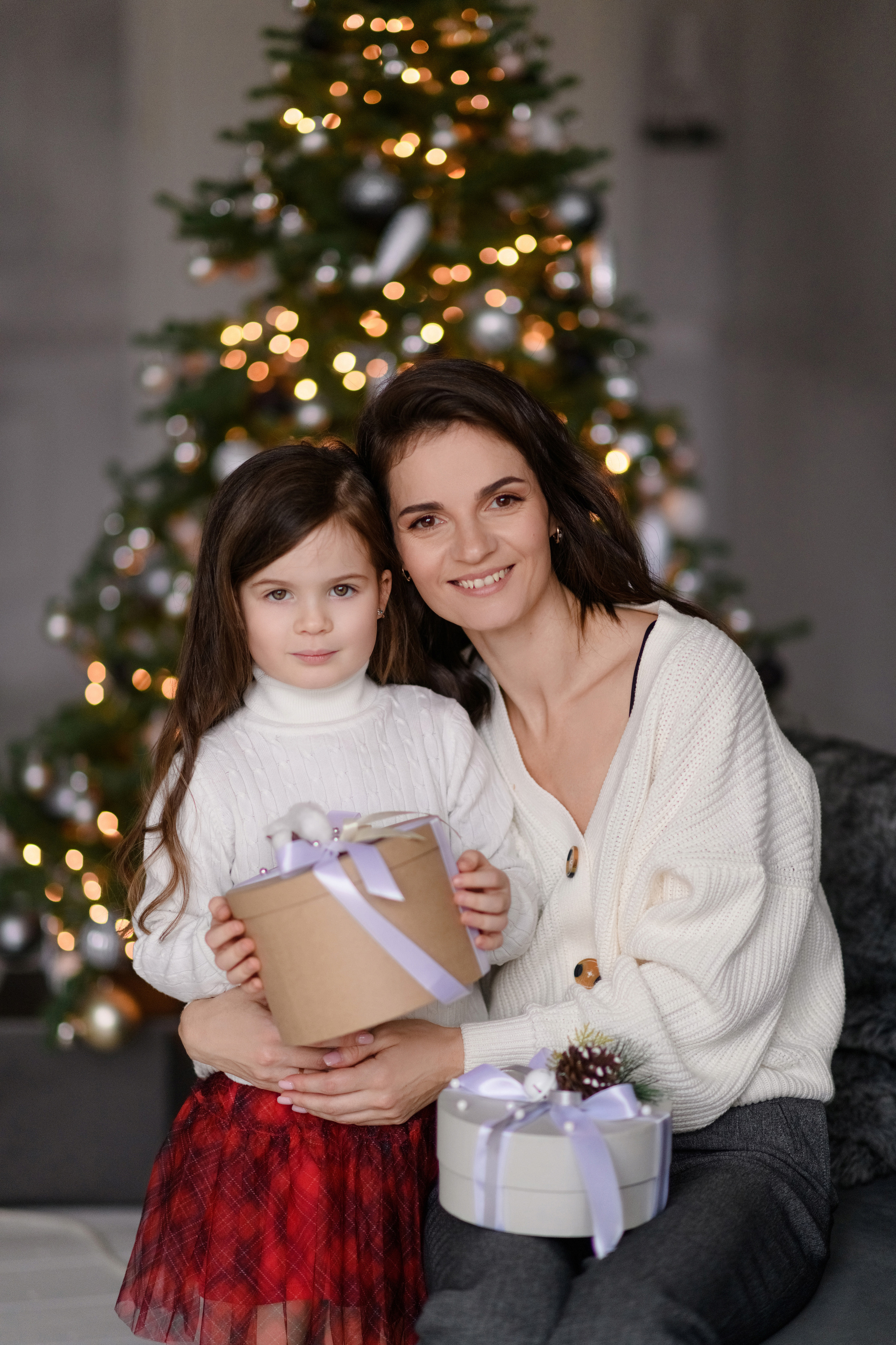 Новогодняя фотосессия для Анастасии с дочками. Свадебный и семейный фотограф в Санкт-Петербурге Олеся Еремеева