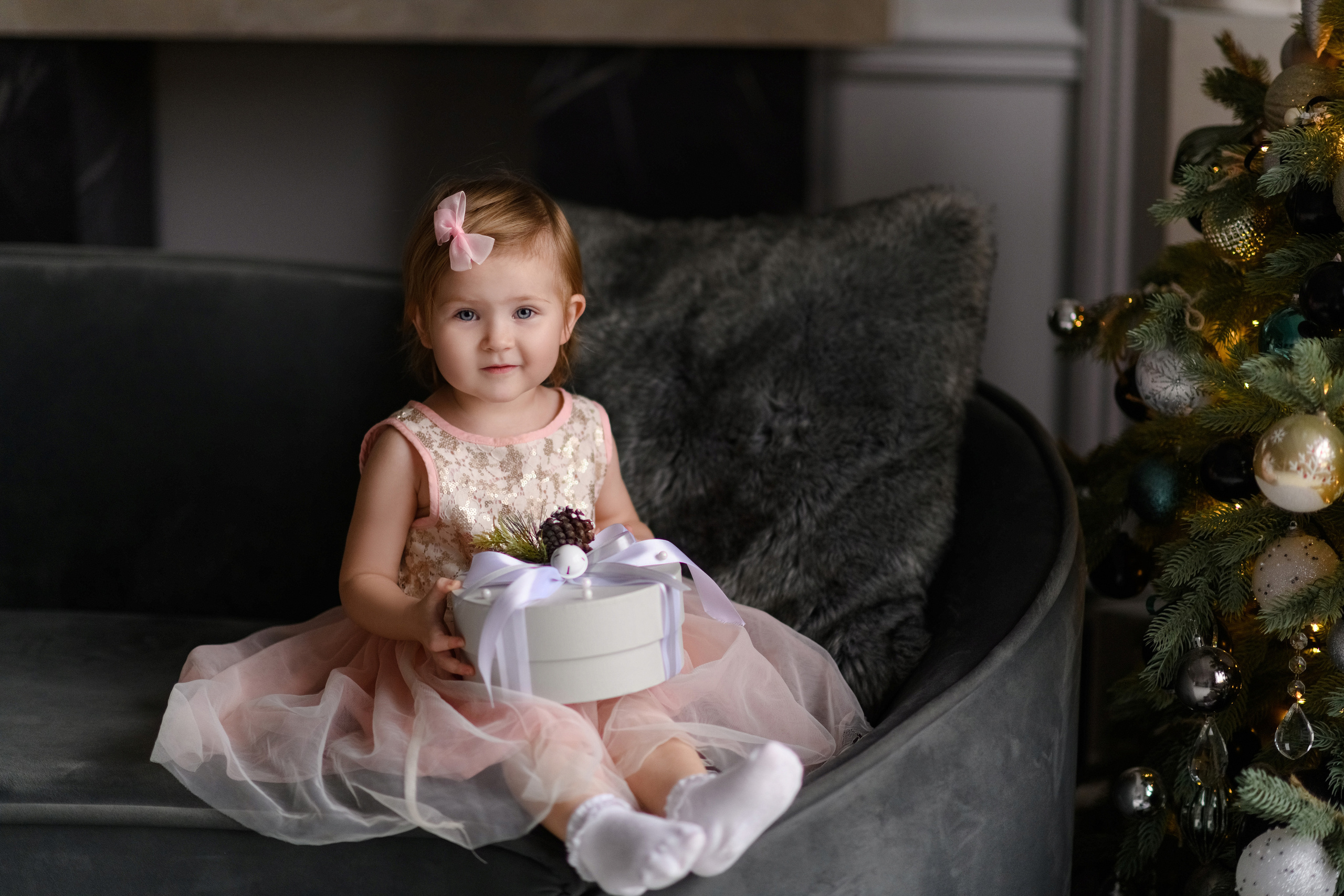 Новогодняя фотосессия для Анастасии с дочками. Свадебный и семейный фотограф в Санкт-Петербурге Олеся Еремеева