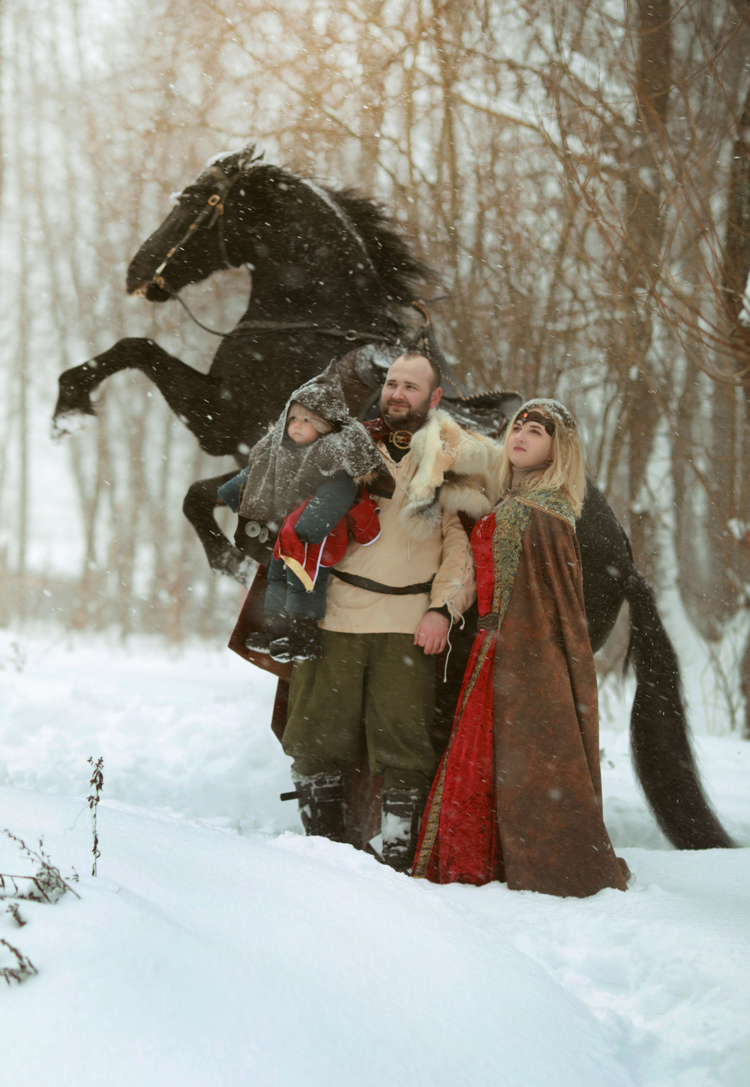 Семейная, love-story с лошадьми. Фотосессия с лошадьми