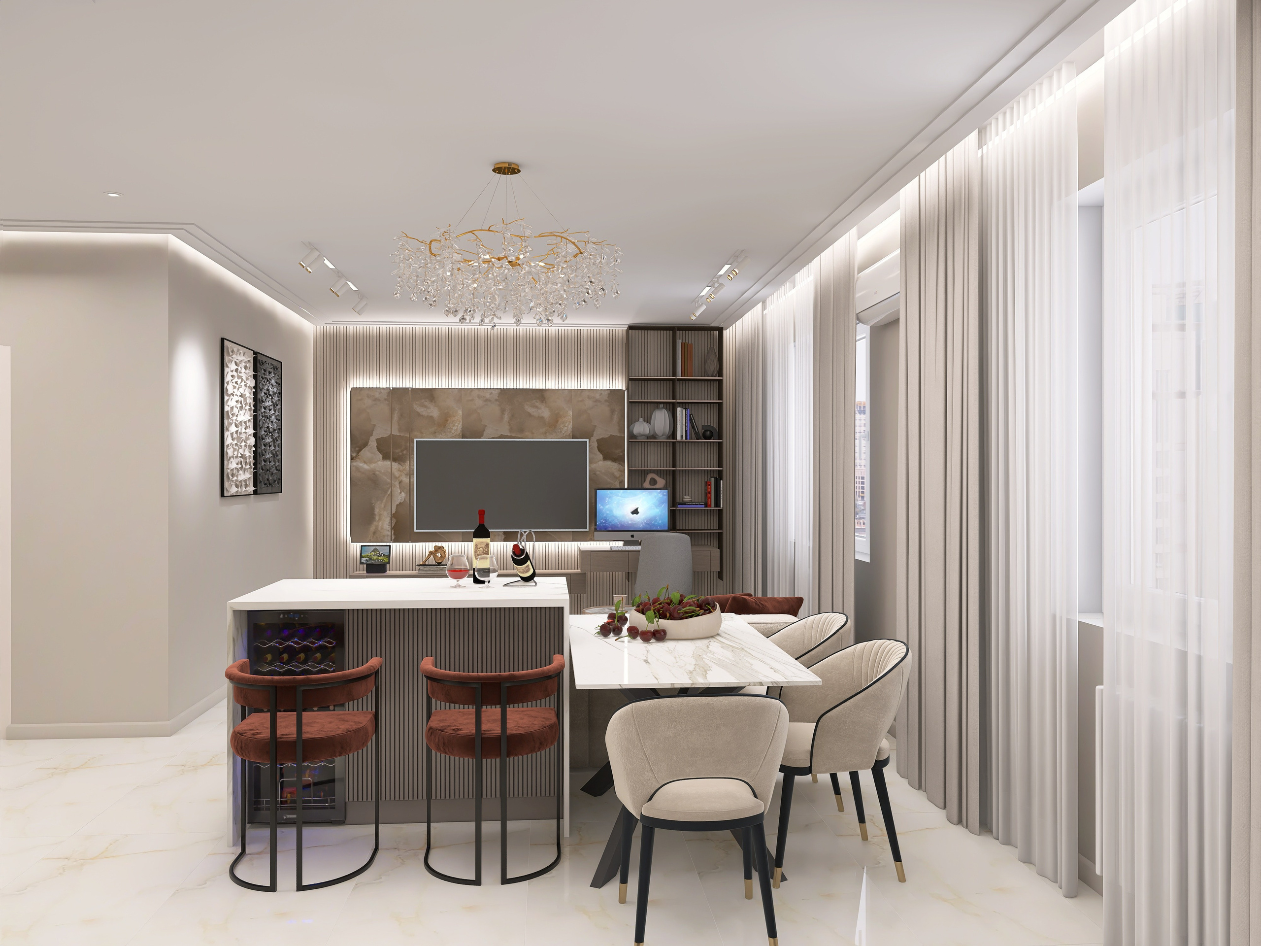 ЖК на Добролюбова. Площадь 97 кв. м. Дизайнер интерьера в Новосибирске_Елена Сергеева