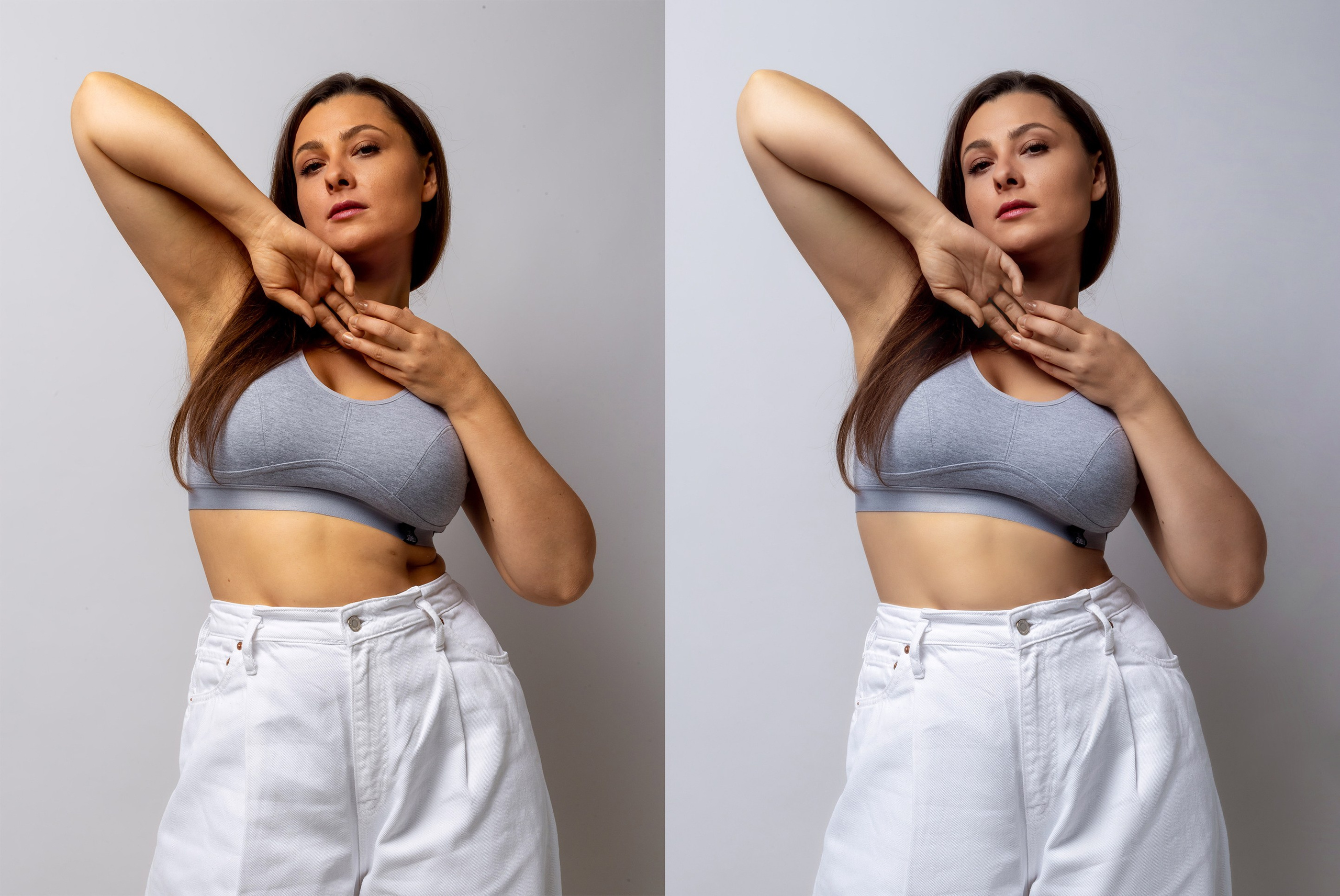 Деликатная обработка портретов для рекламы нижнего белья | Студия SVITHART