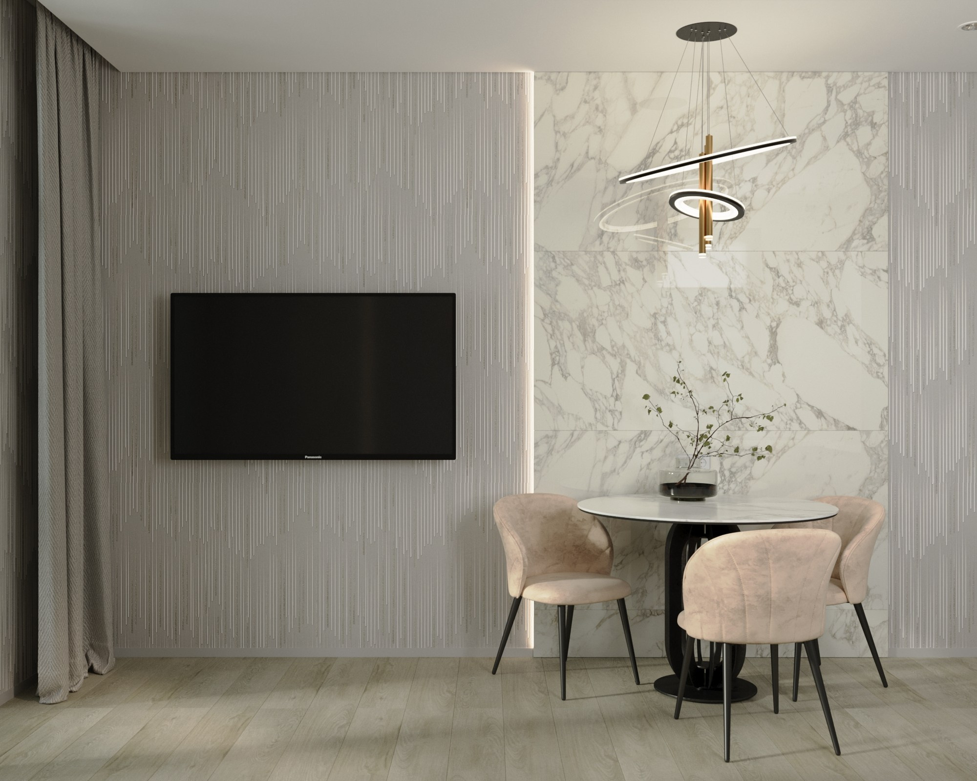 Кухня — гостиная. 3D-дизайнер Кристина Пуляевская