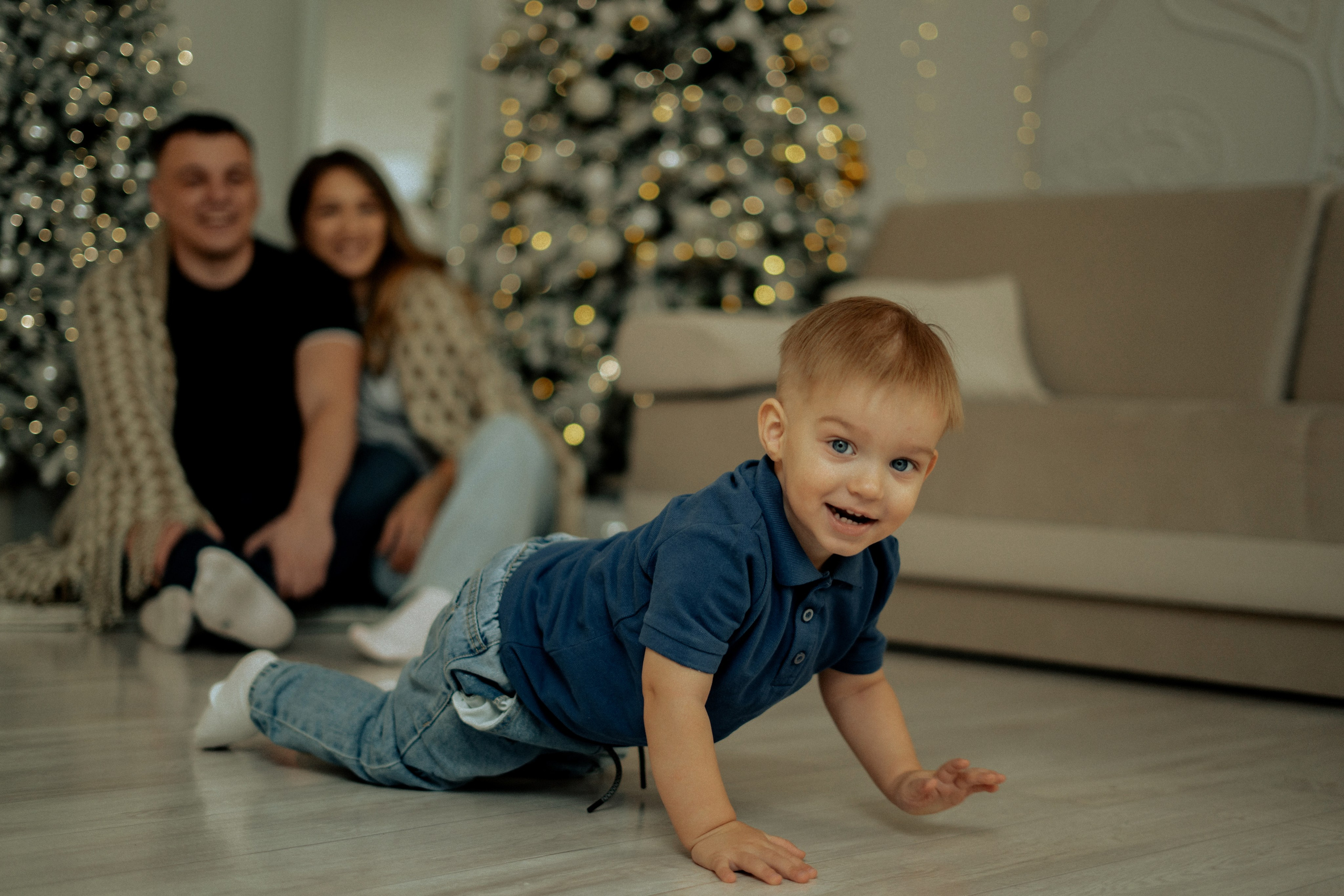 Студийная Новогодняя семейная съемка. Фотограф сахалин