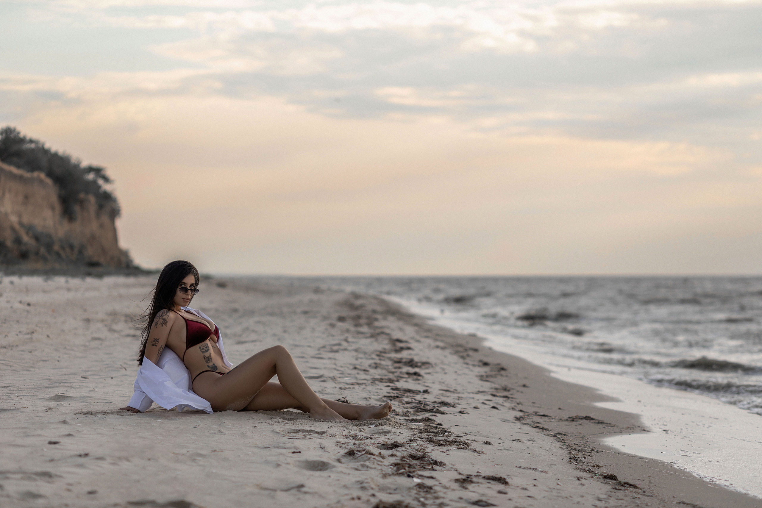 фотосессия на пляже с девушкой