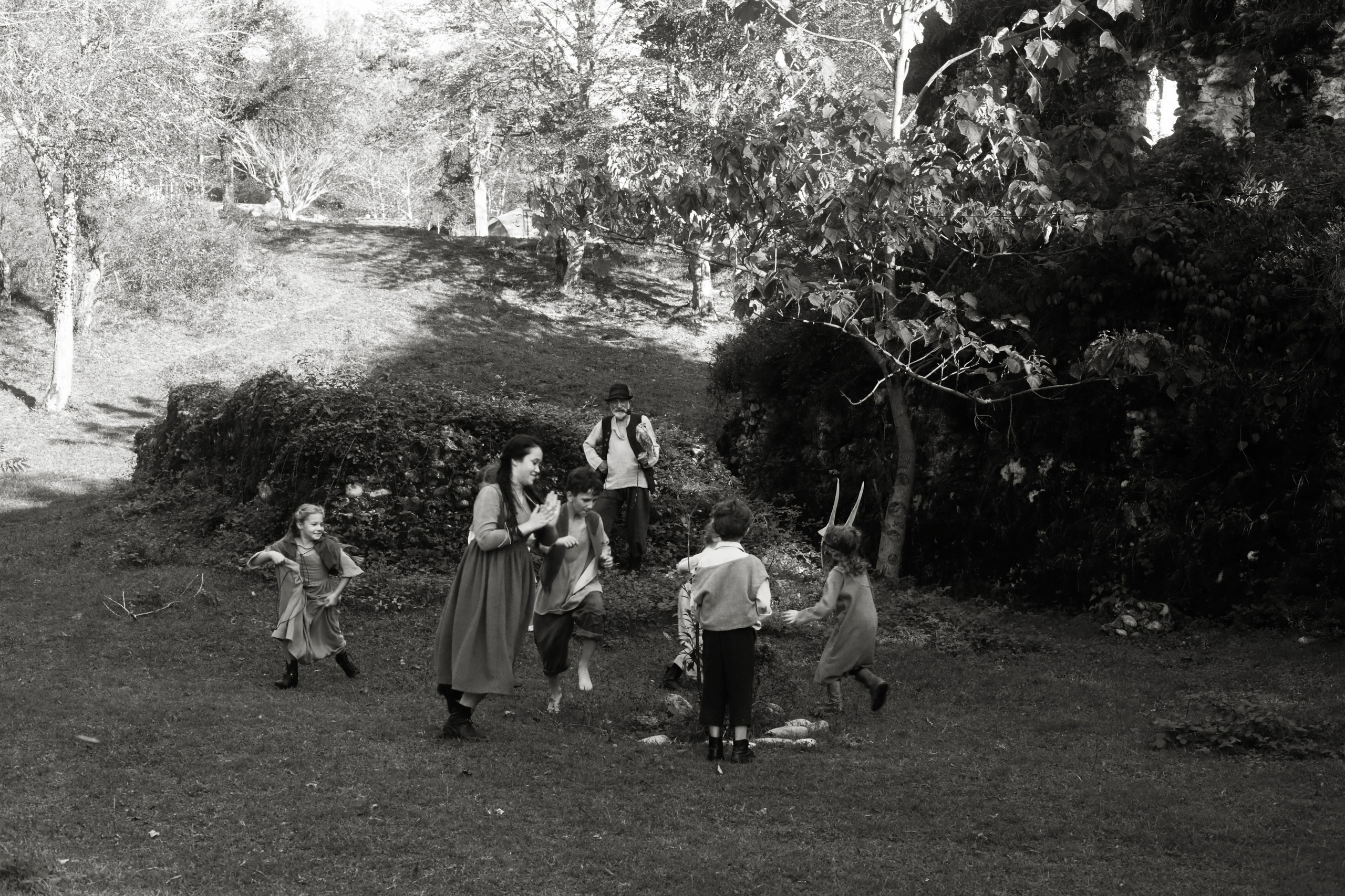 Кинематографическая съемка. Старик и дети. Ekaterina Beridze