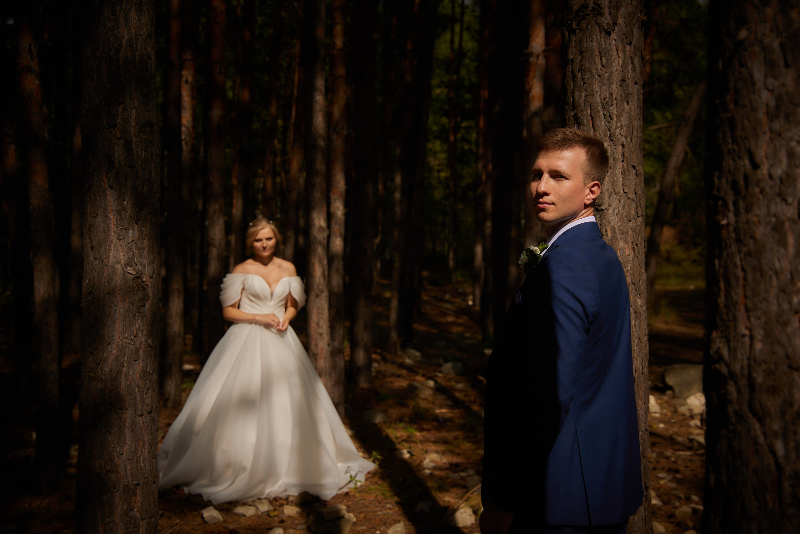 свадебная фотография в лесу Самары