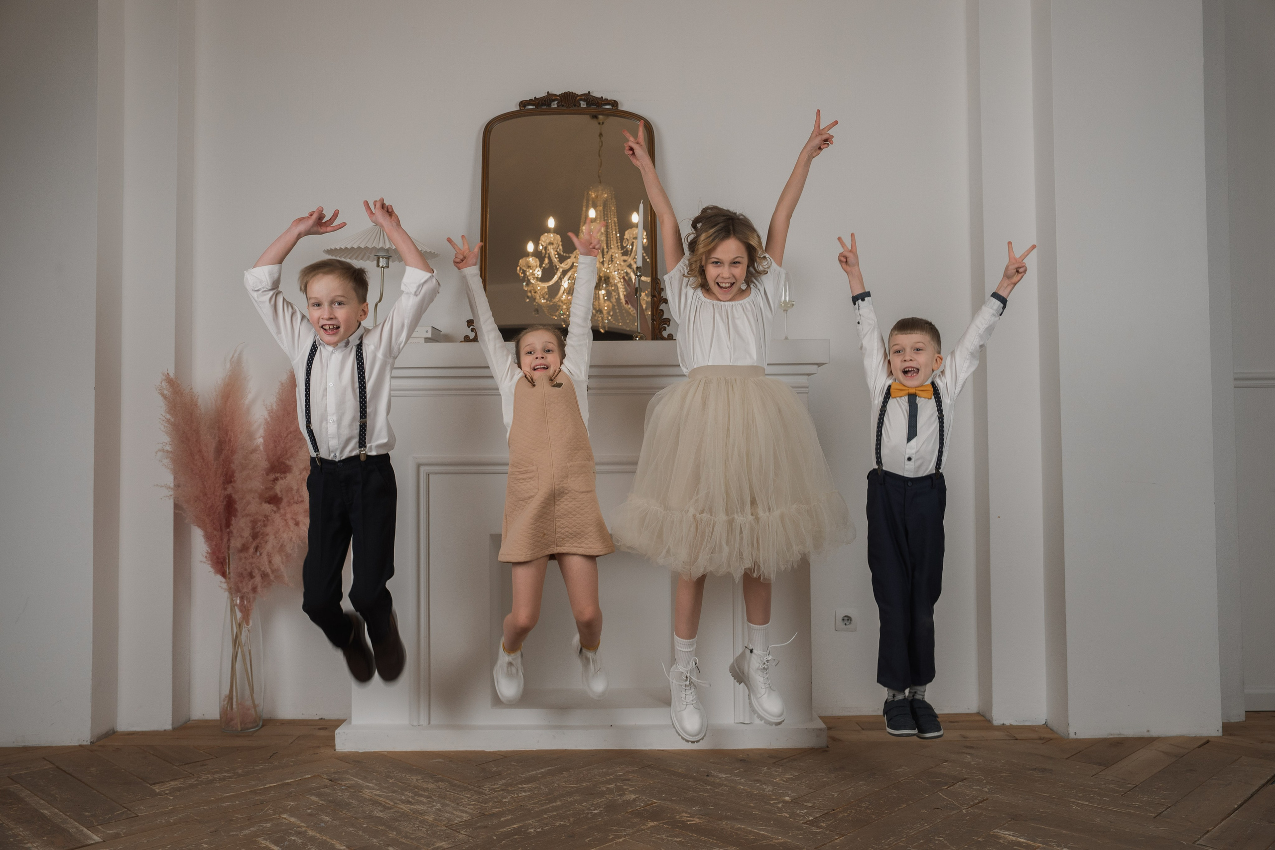 Новогодняя фотосессия большой семьи в студии. Семейный фотограф Екатеринбург Татьяна Девятых