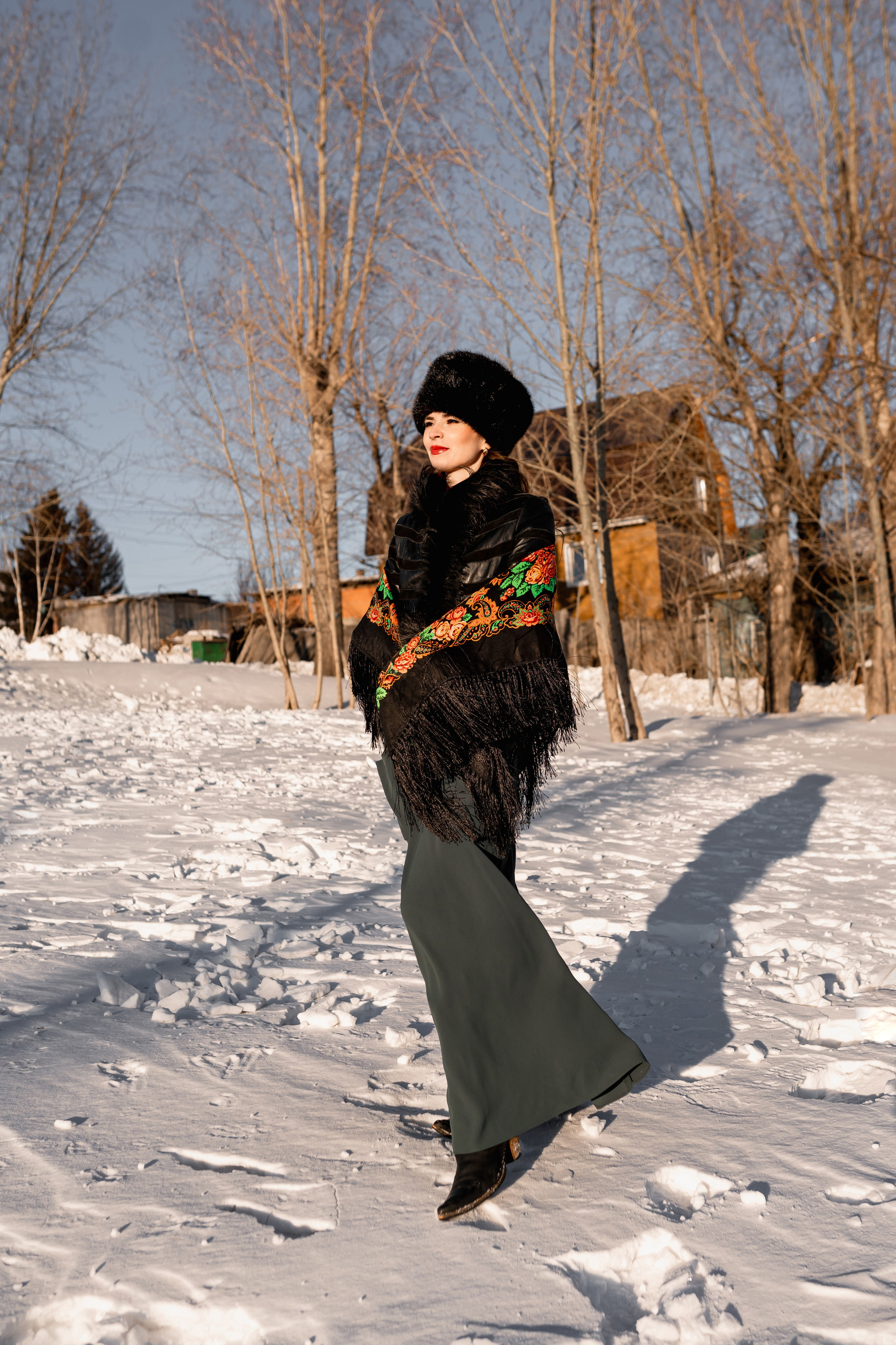 Зимняя фотосессия в русском стиле. Фотограф Ким Наталья в Красноярске